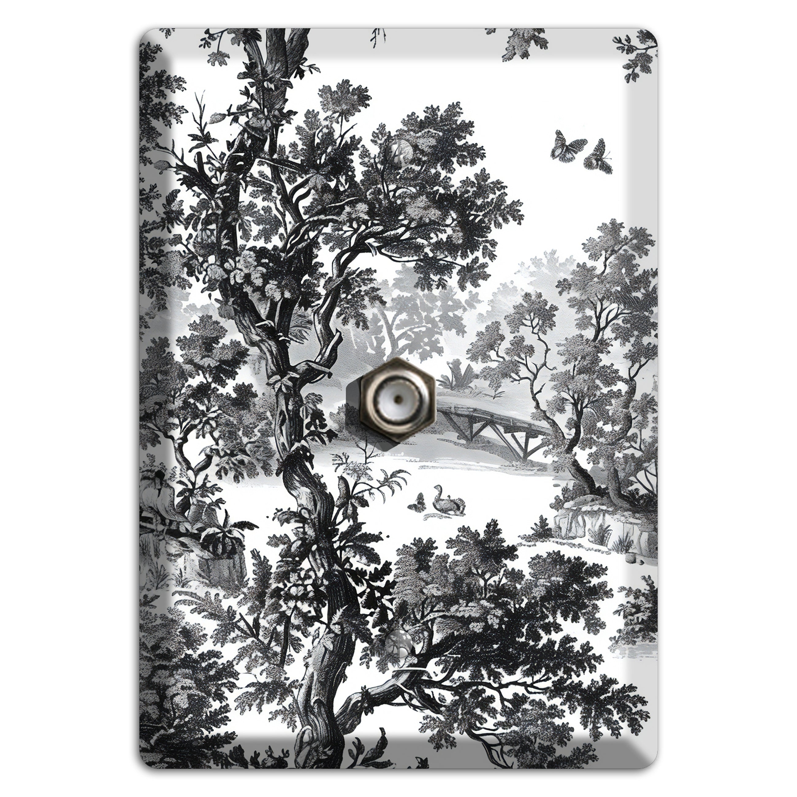 Woodland Chapel Mist Cable Wallplate
