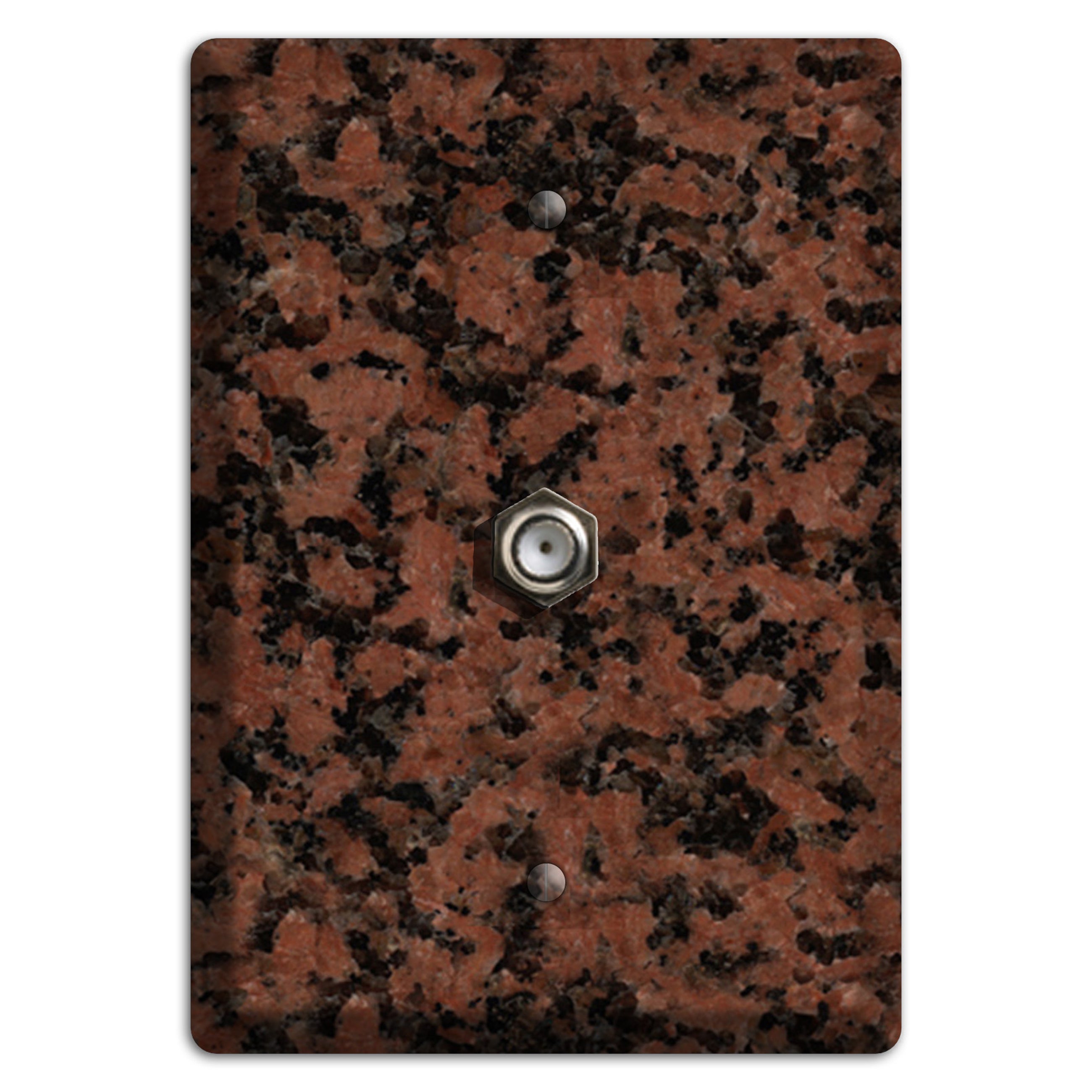 New Imperial Red Granite Cable Wallplate