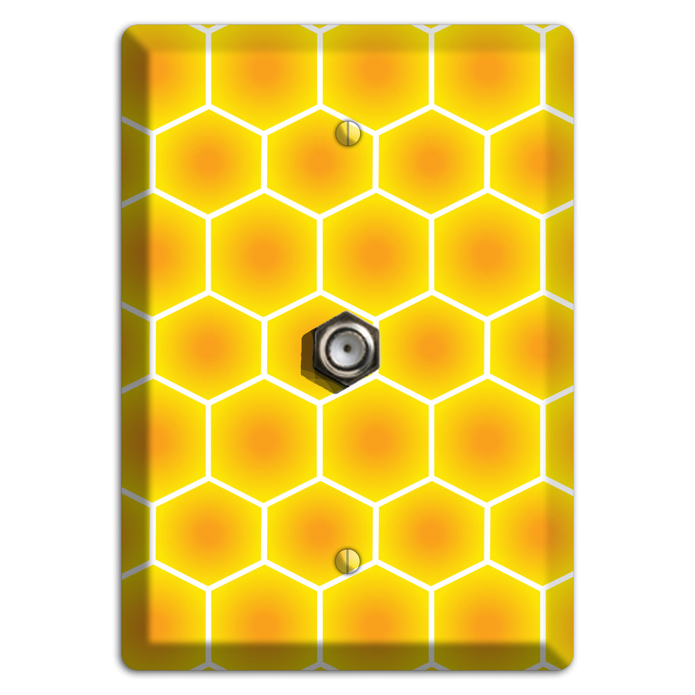 Liquid Gold Grid Cable Wallplate
