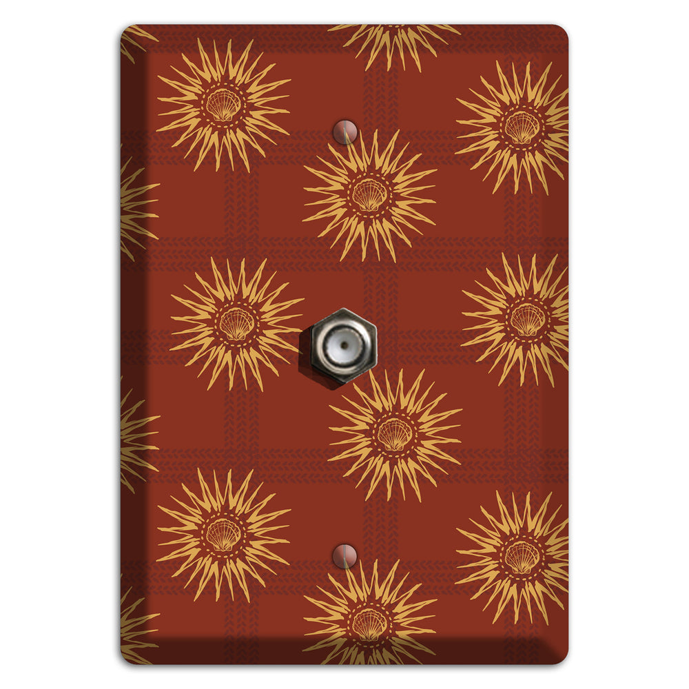 Russet Sun Plaid Cable Wallplate
