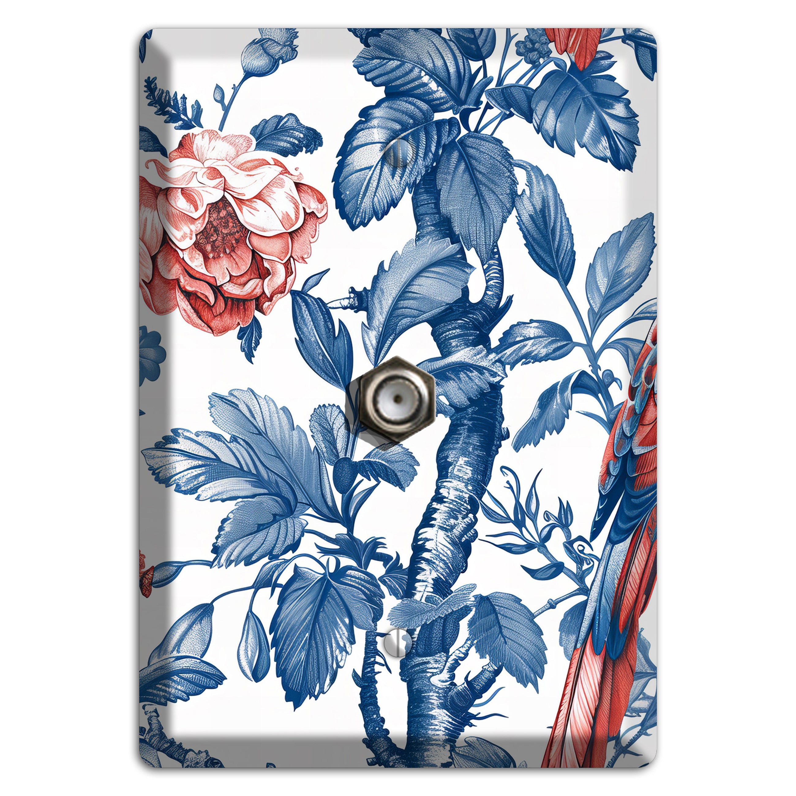 Scarlet in Bloom Cable Wallplate
