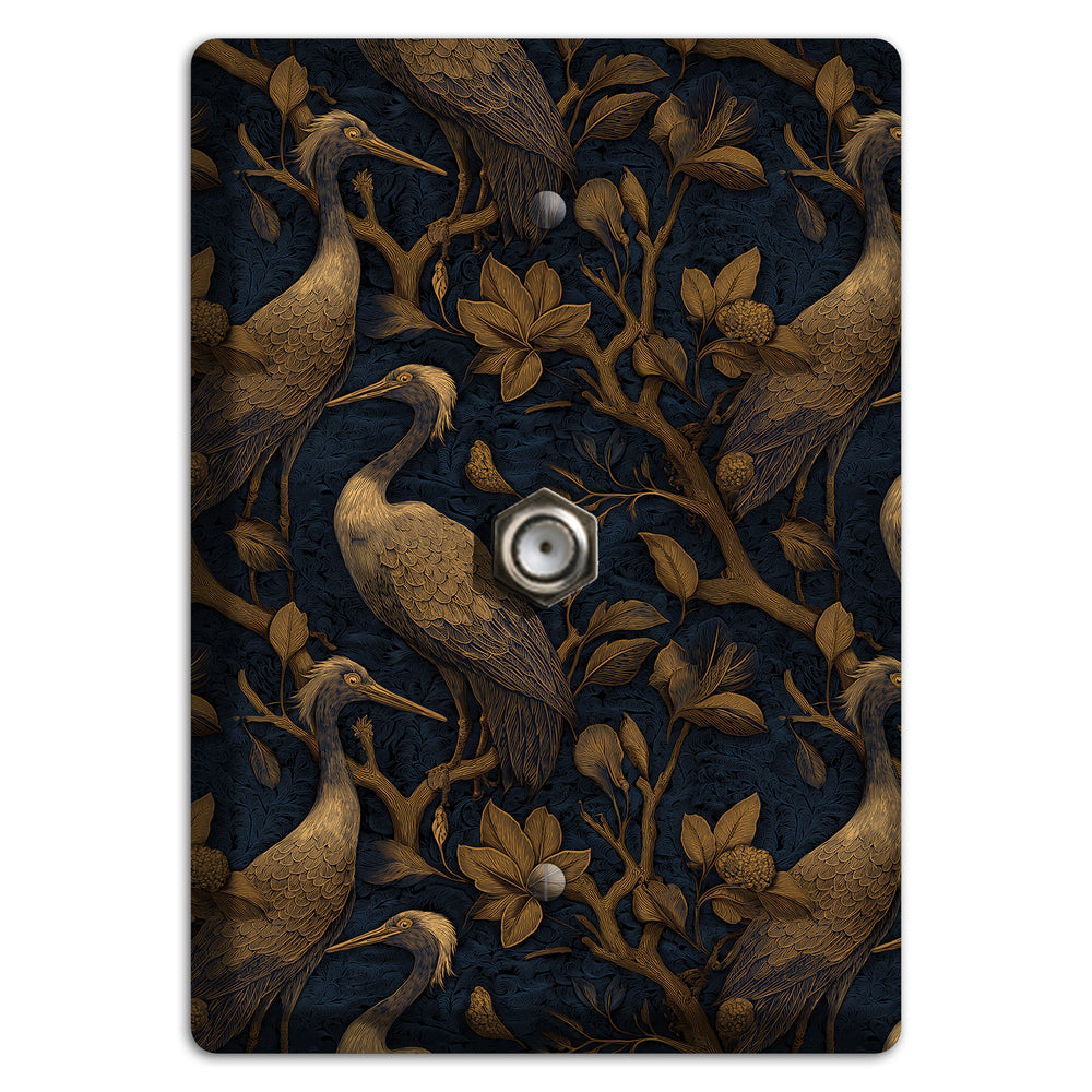 Gilded Heron Dusk Cable Wallplate