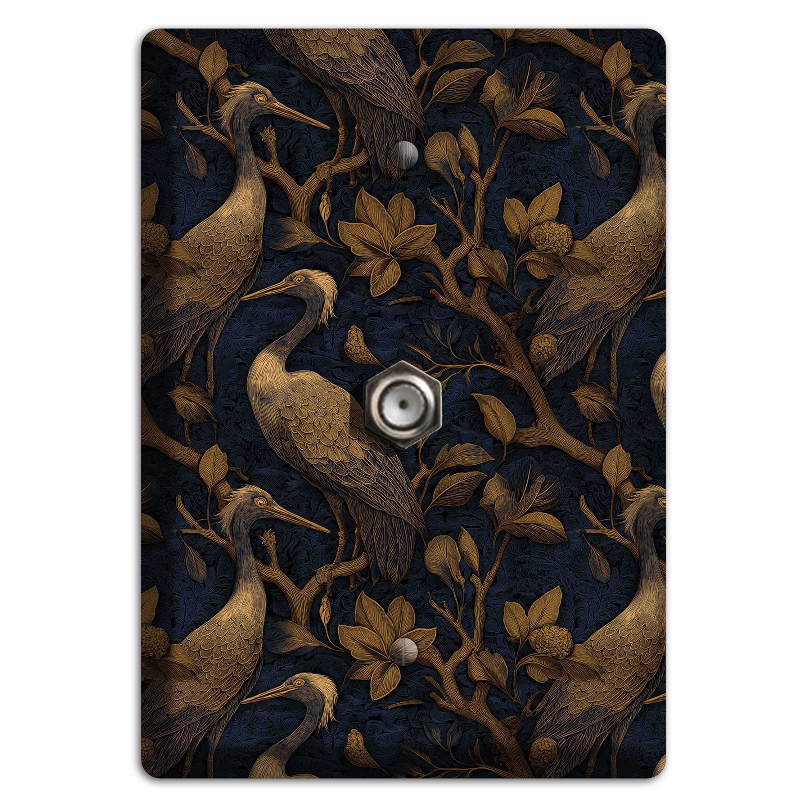 Gilded Heron Dusk Cable Wallplate