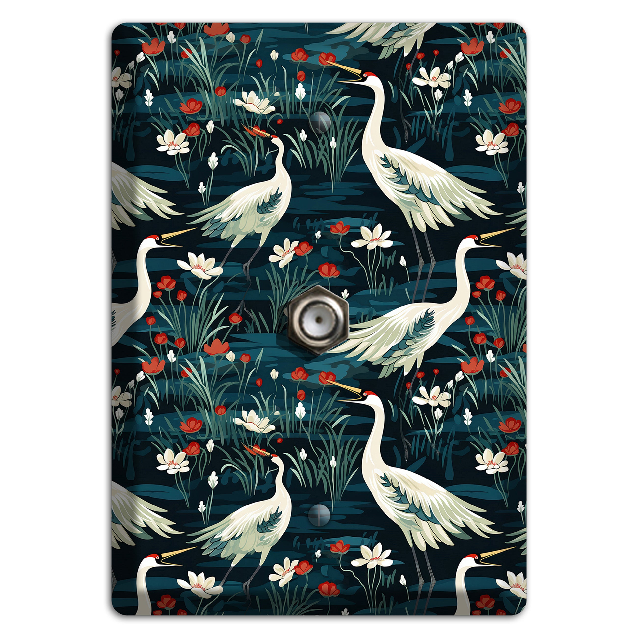 Midnight Lotus Marsh Cable Wallplate