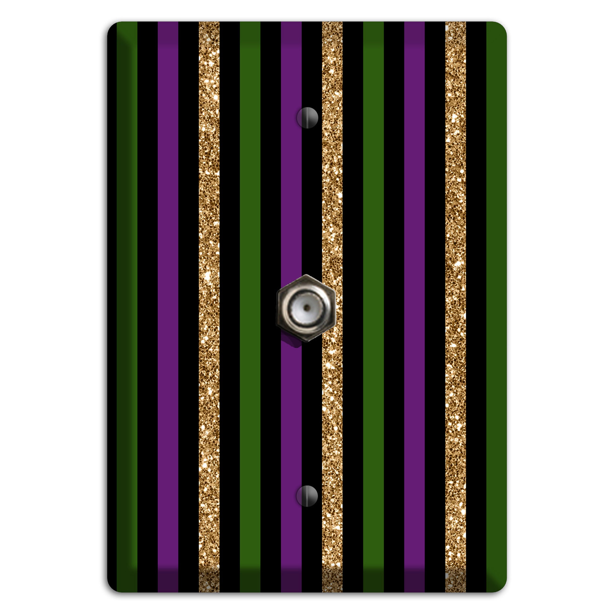 Carnival Stripes: Noir Cable Wallplate