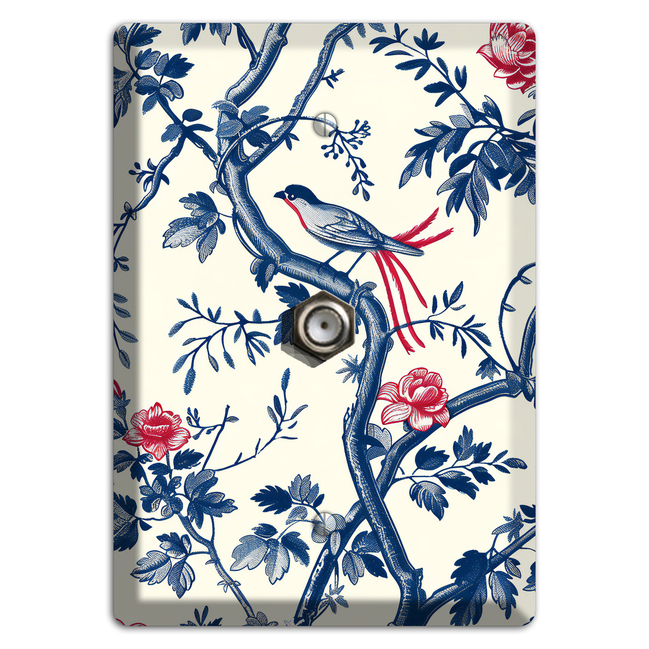 Crimson Wing Reverie Cable Wallplate