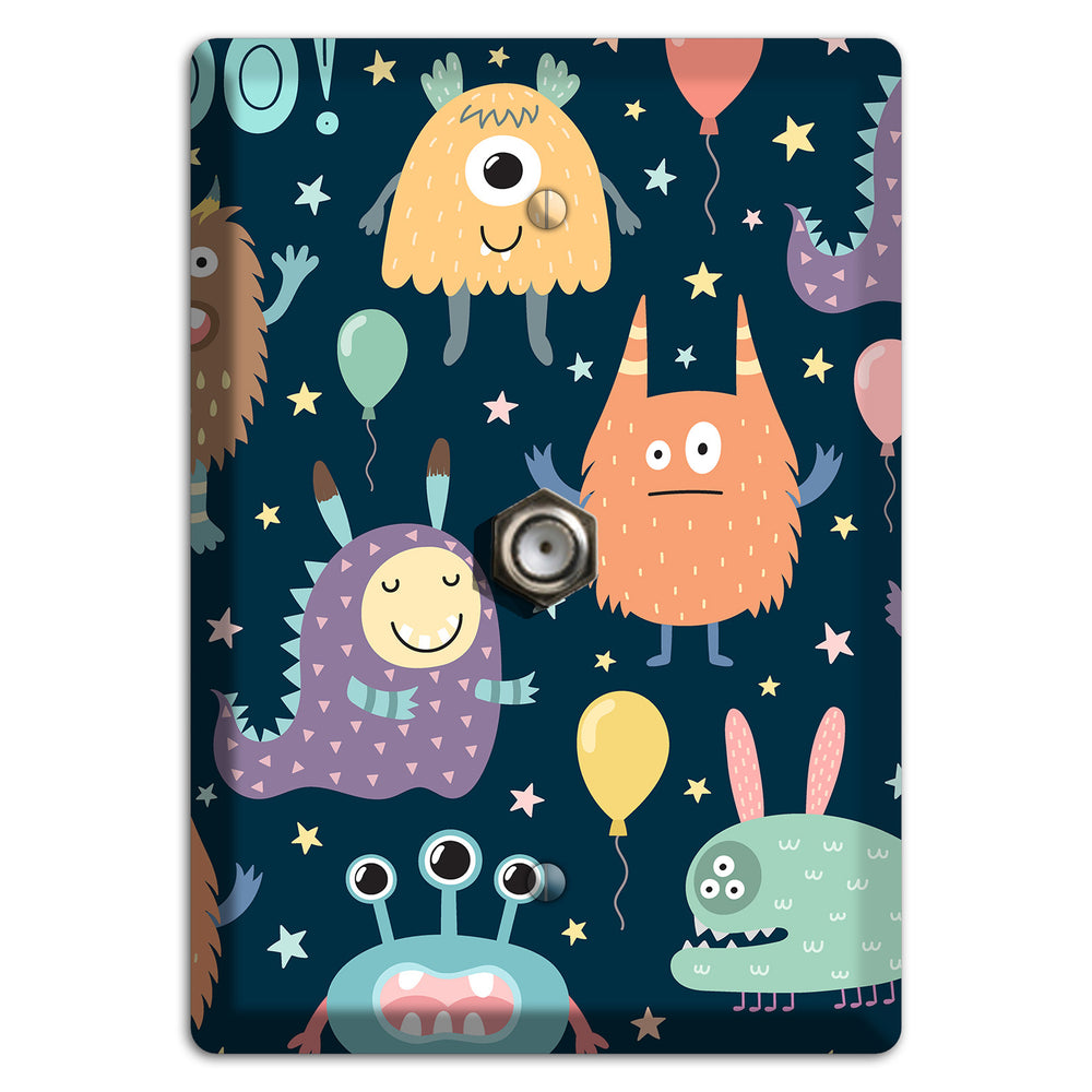 Monster Parade (Navy) Cable Wallplate