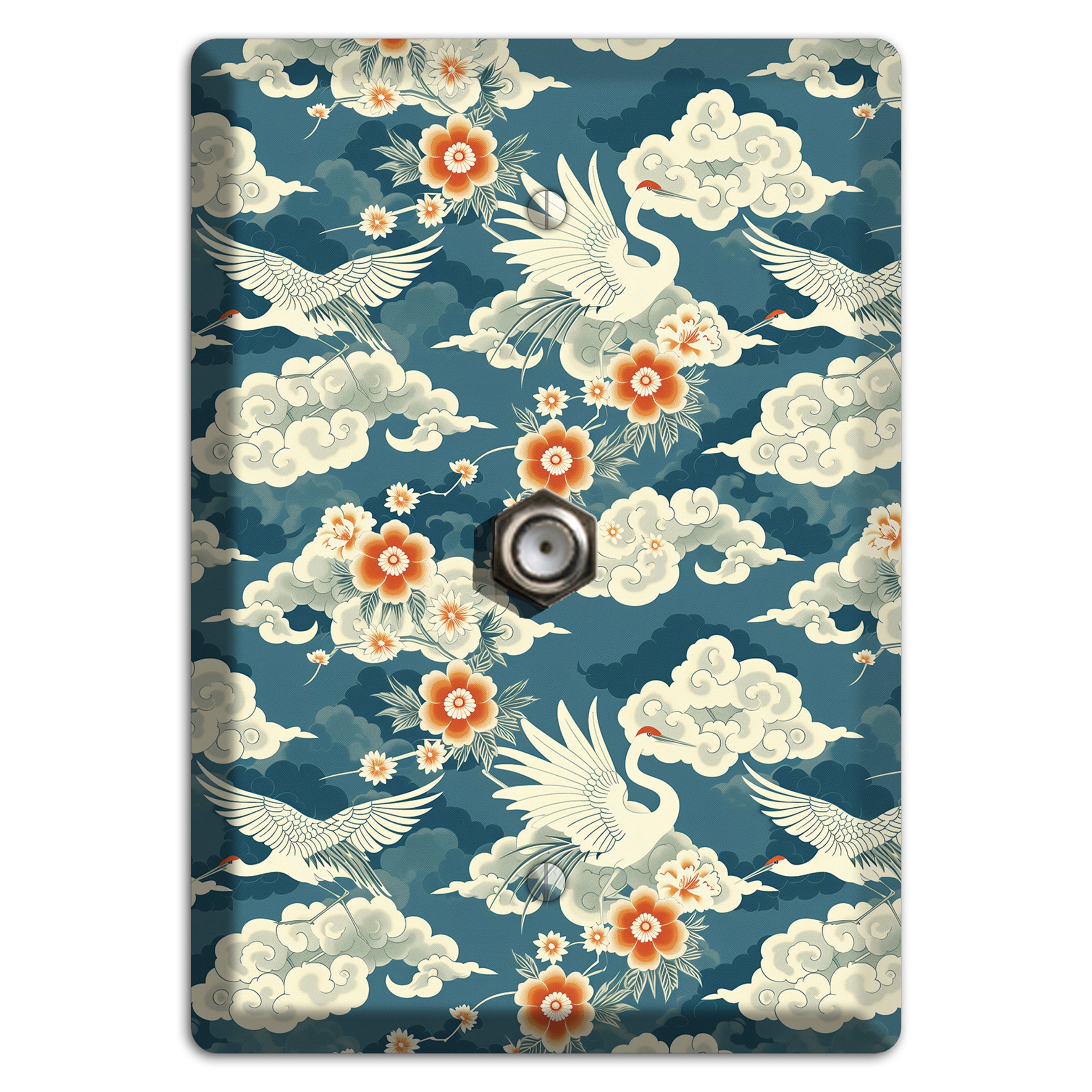 Teal Crane Ascendant Cable Wallplate