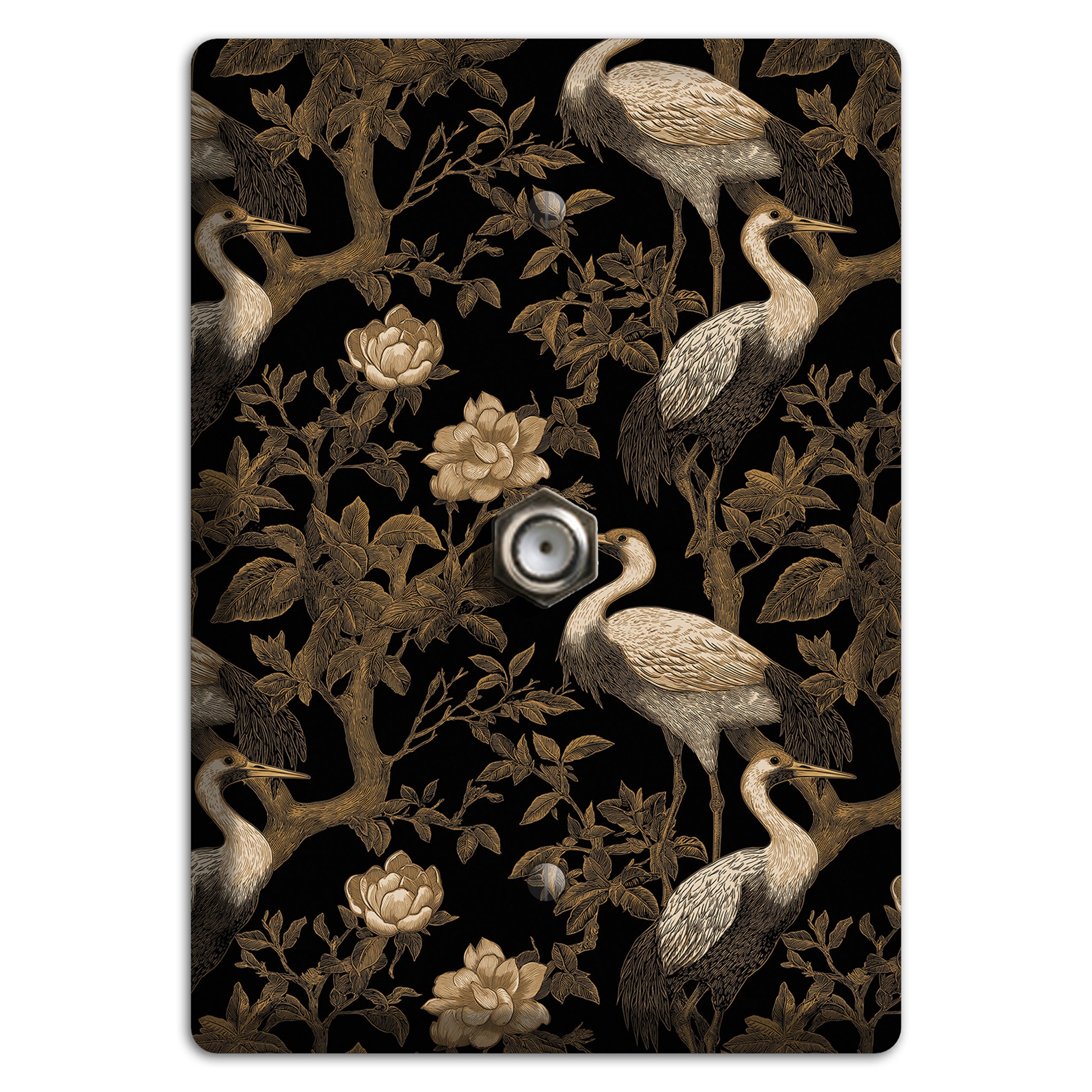 Obsidian Heron Dusk Cable Wallplate