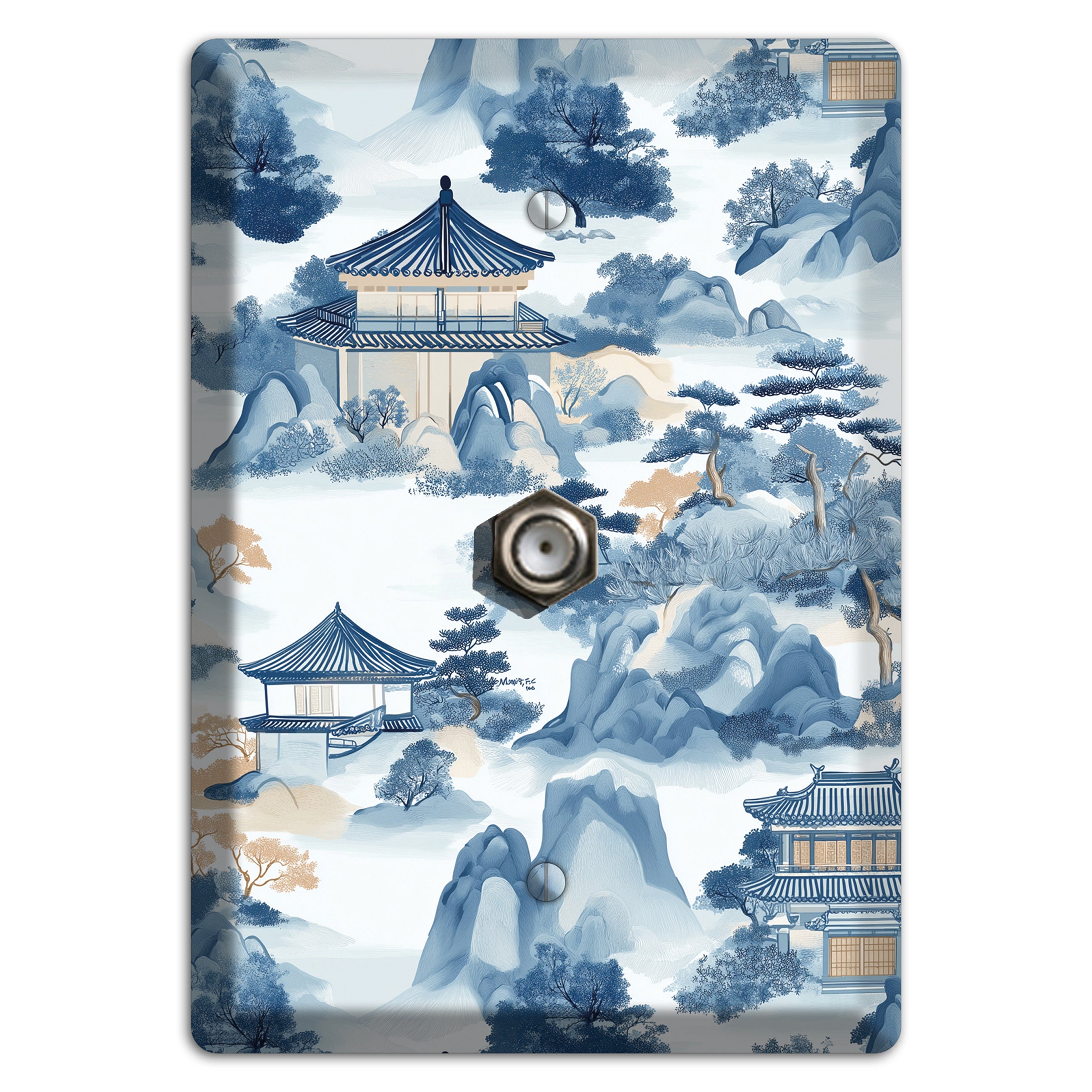 Jade Mountain Retreat Cable Wallplate