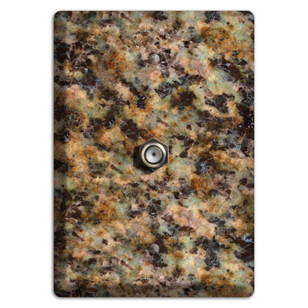 Verde Butterfly Granite Cable Wallplate