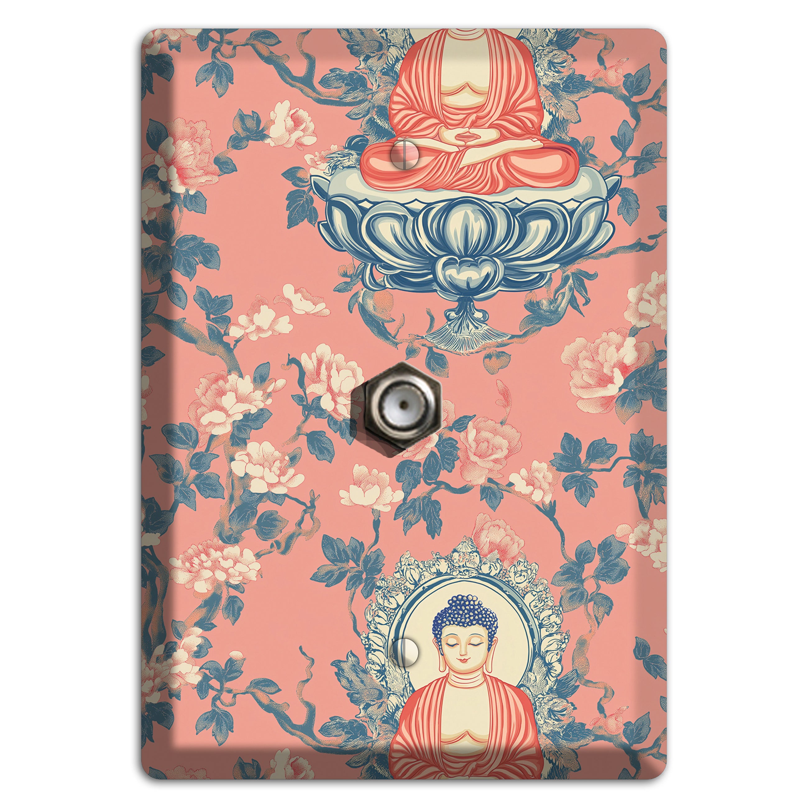 Lotus & Blossom Cable Wallplate