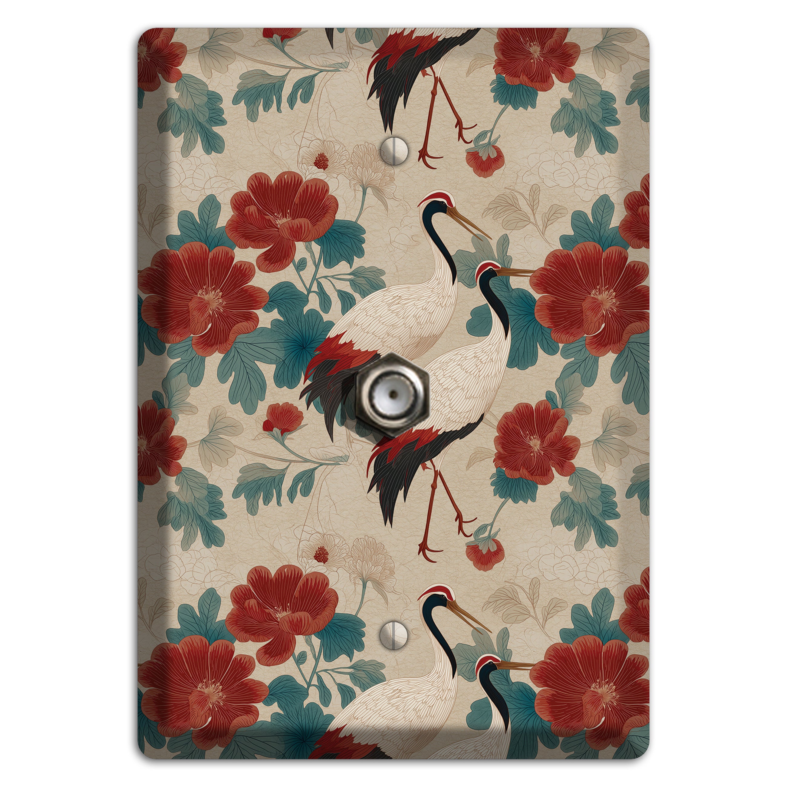 Rust Peony Passage Cable Wallplate
