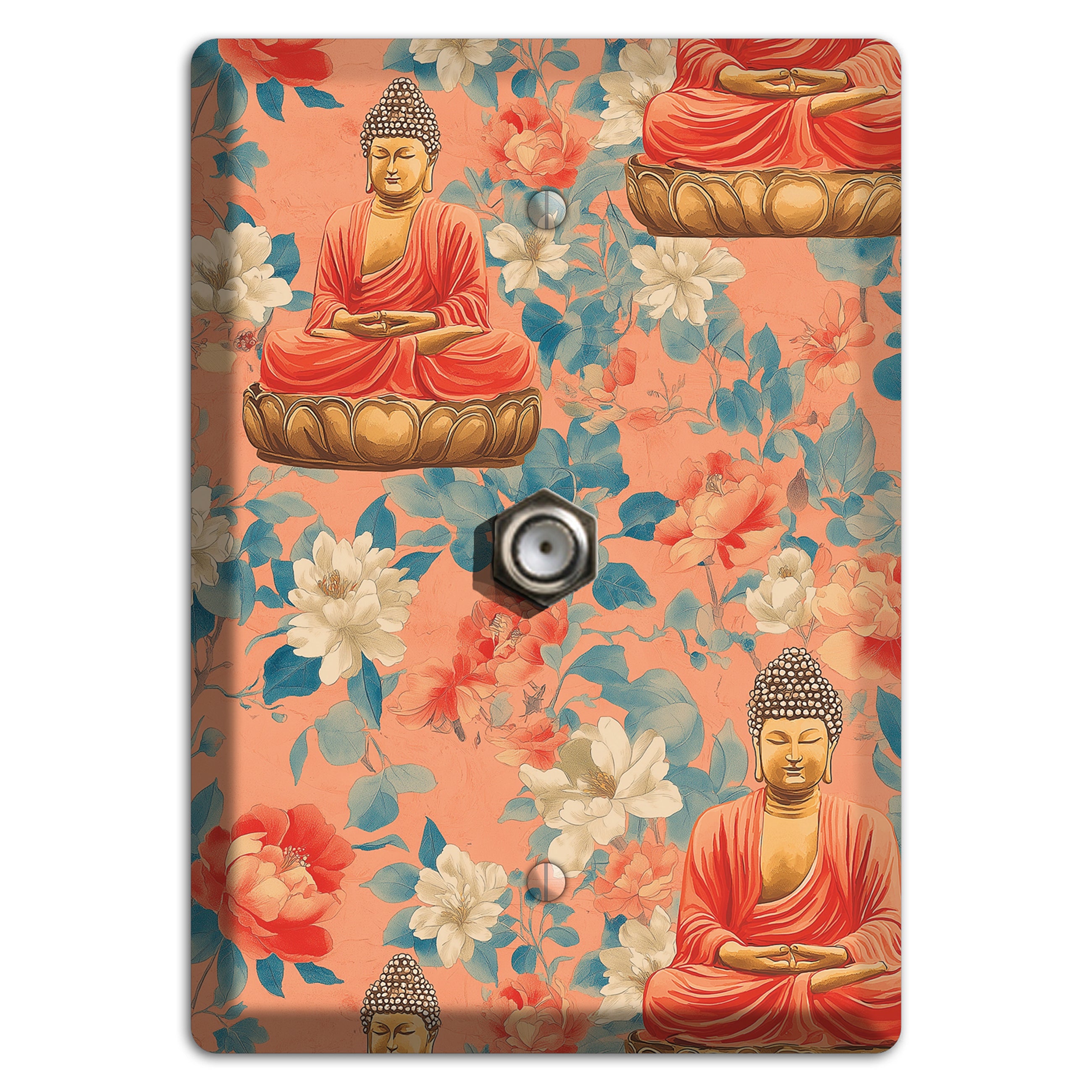 Lotus & Coral Cable Wallplate