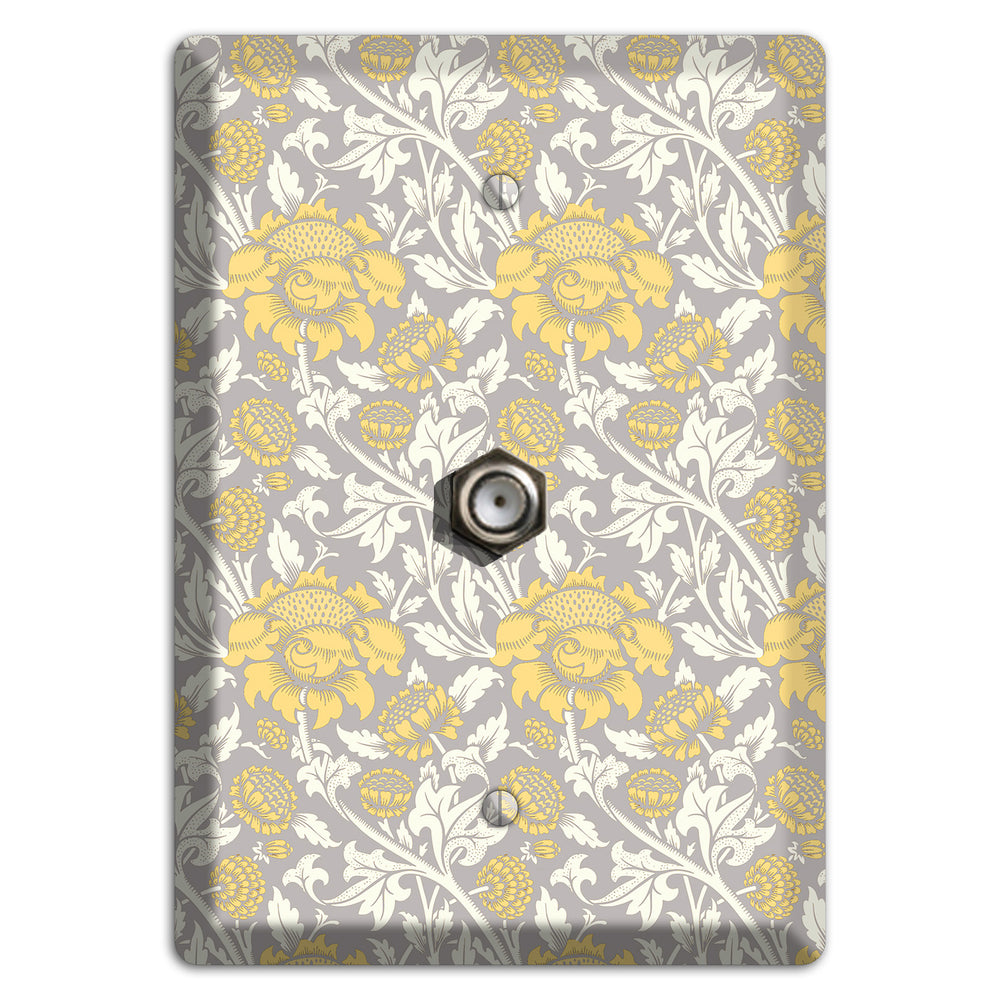 Golden Peony Lace Cable Wallplate