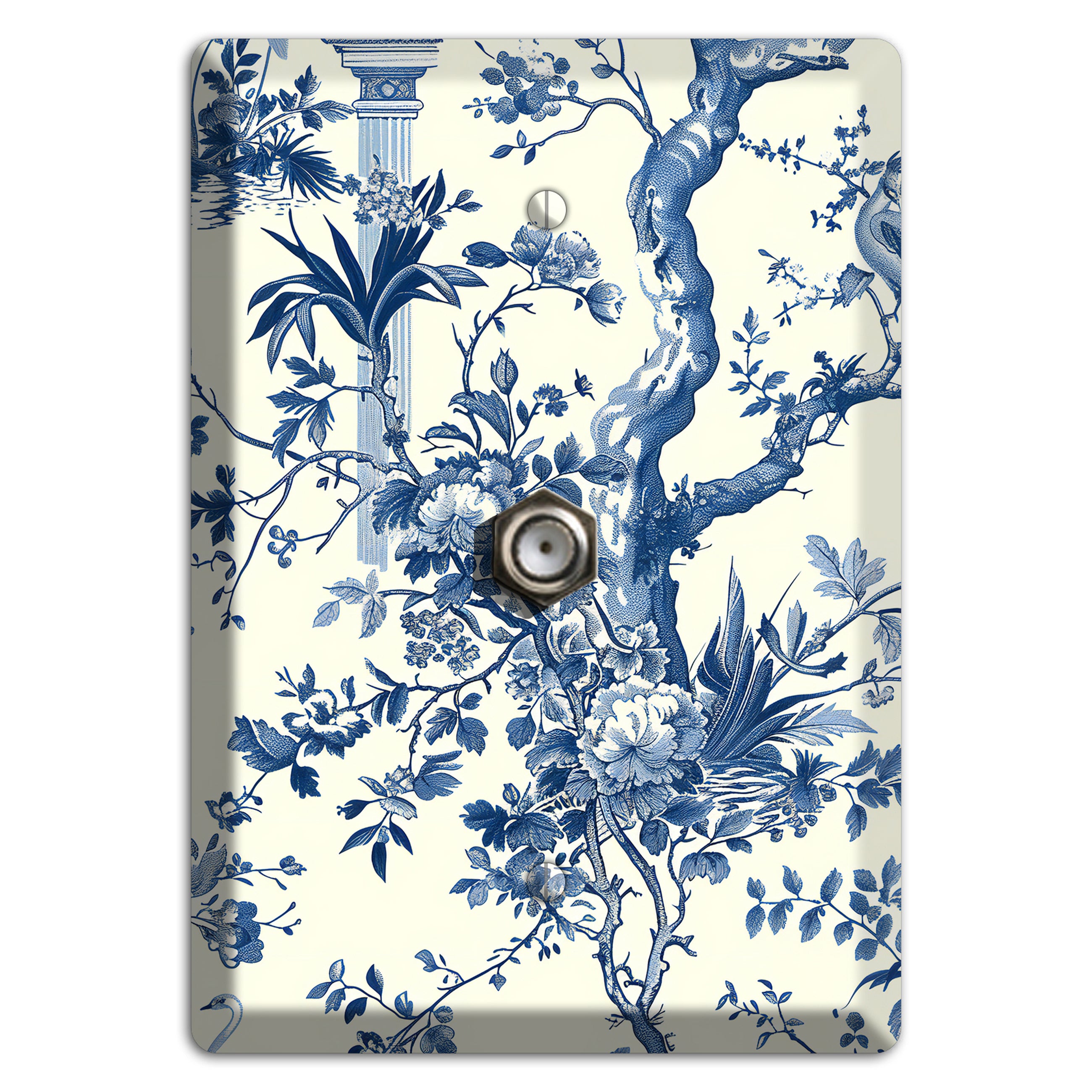 Pagoda & Plume Cable Wallplate