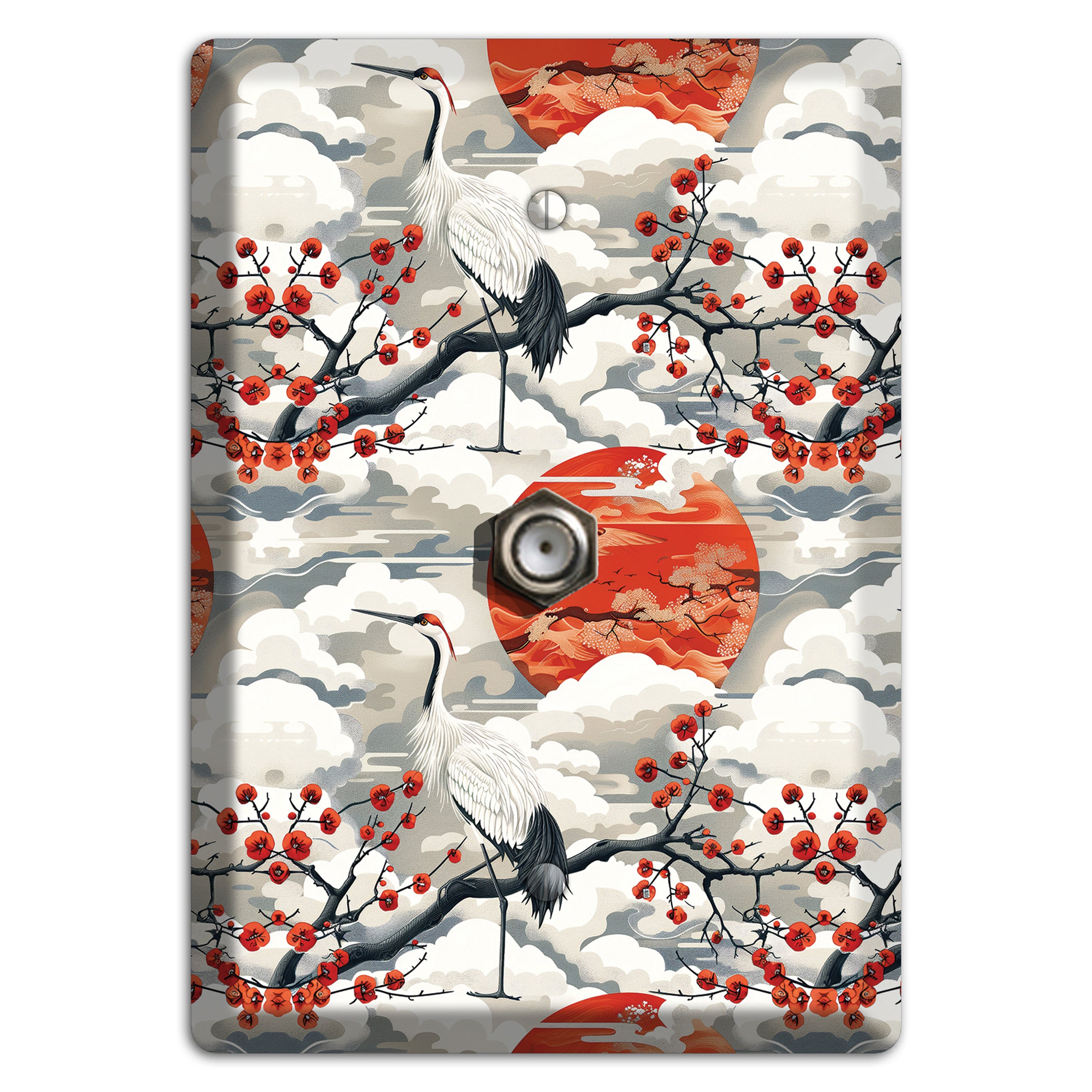 Vermillion Sun Rising Cable Wallplate