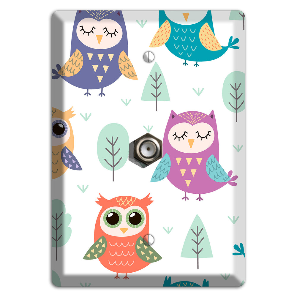 Forest Owlets Cable Wallplate
