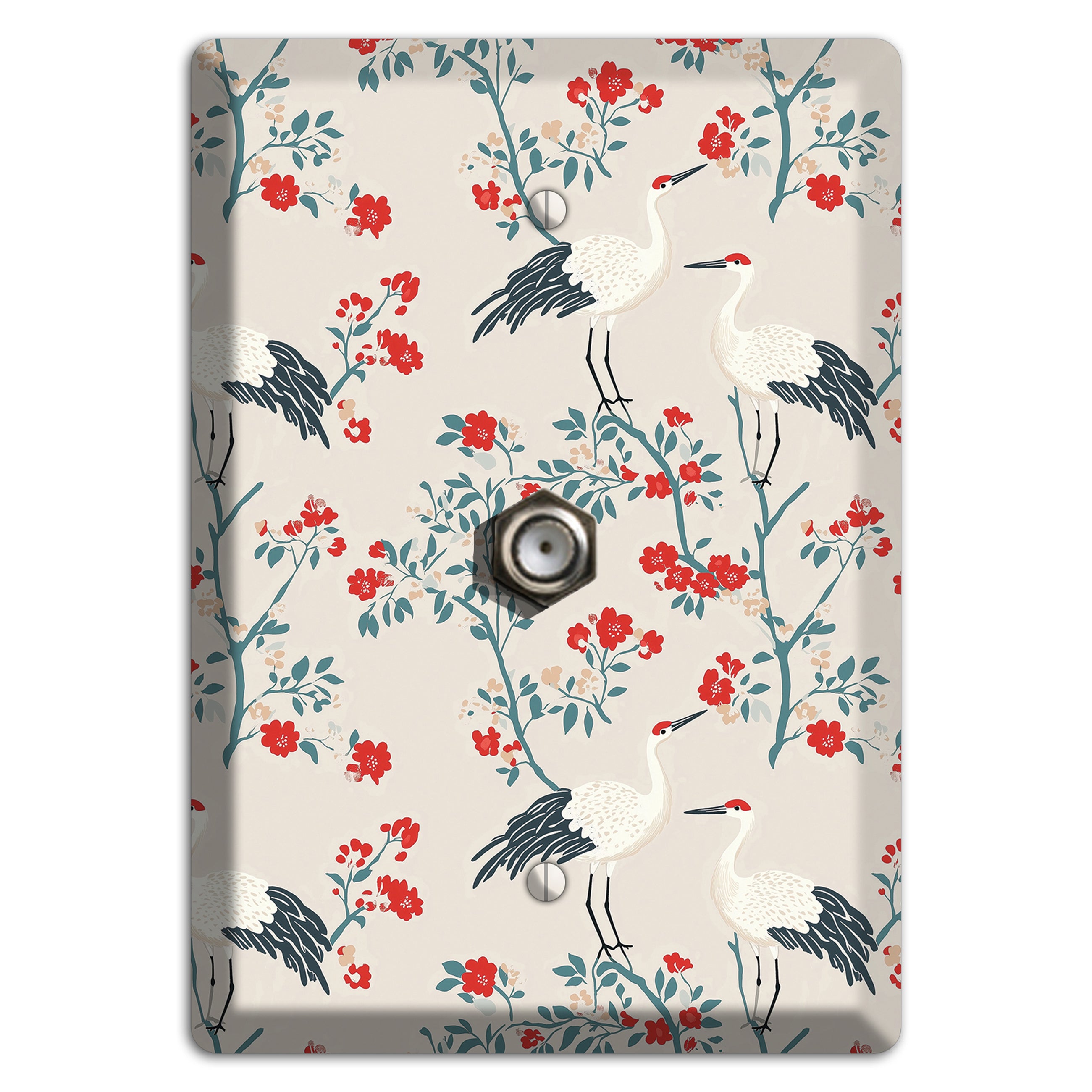 Ivory Blossom Vigil Cable Wallplate