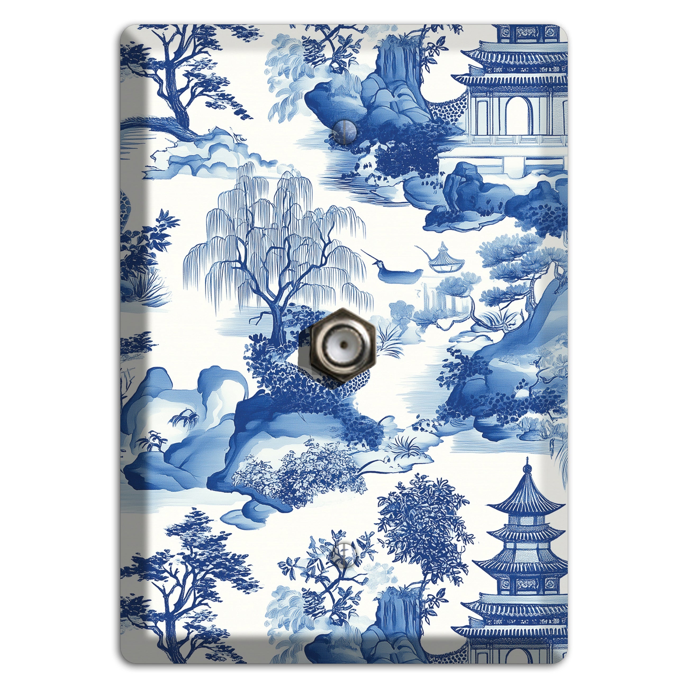 Willow & Pagoda Cable Wallplate