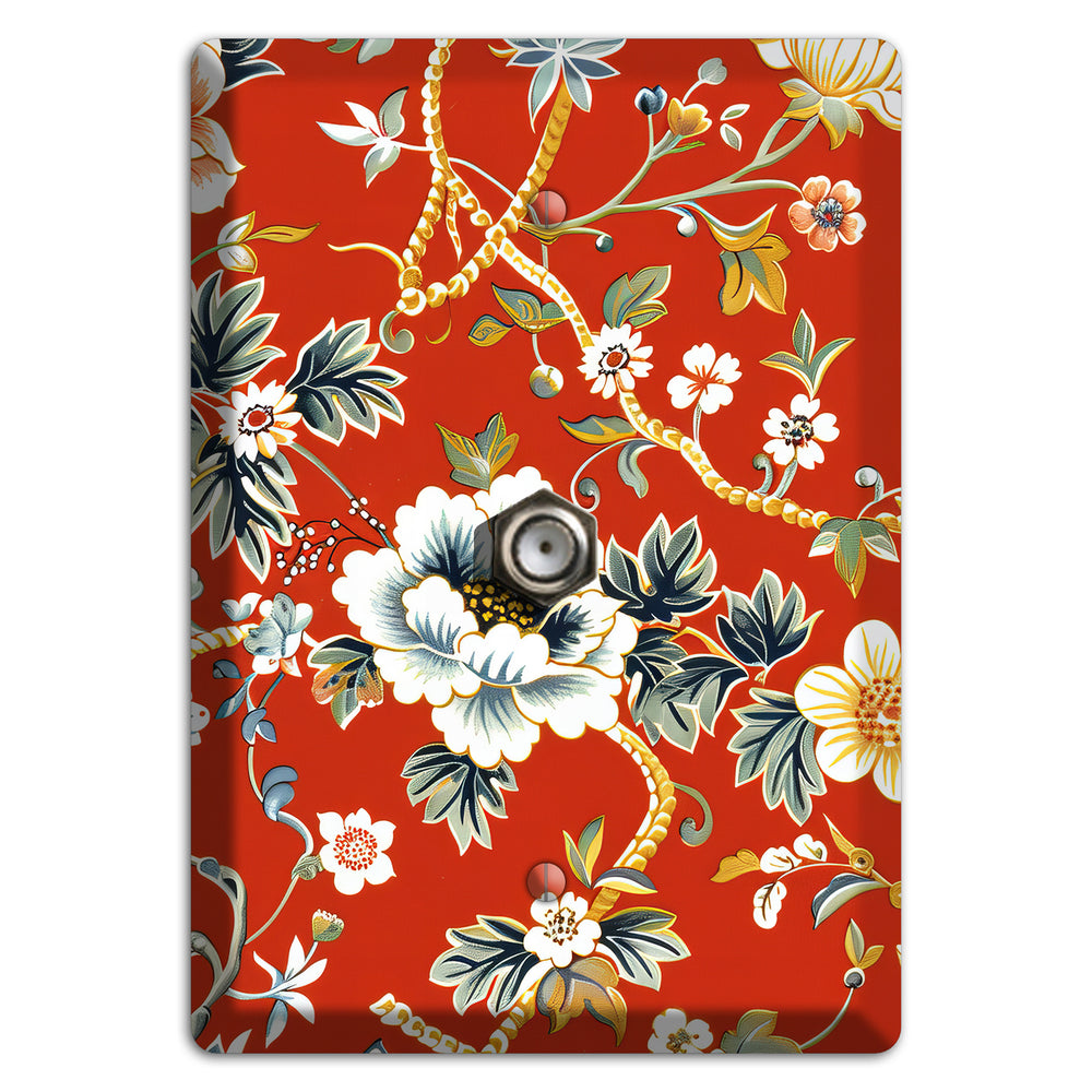 Crimson Garden Reverie Cable Wallplate