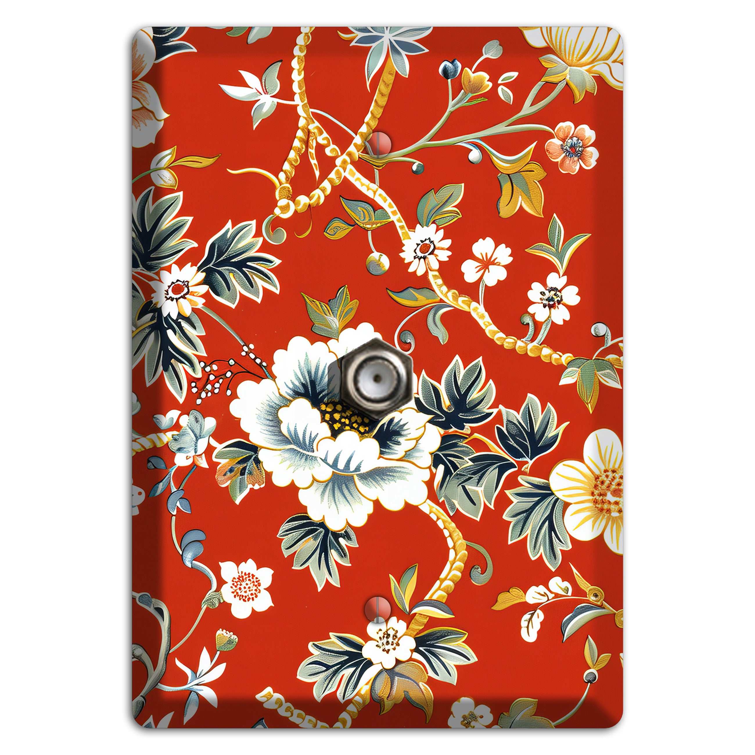 Crimson Garden Reverie Cable Wallplate
