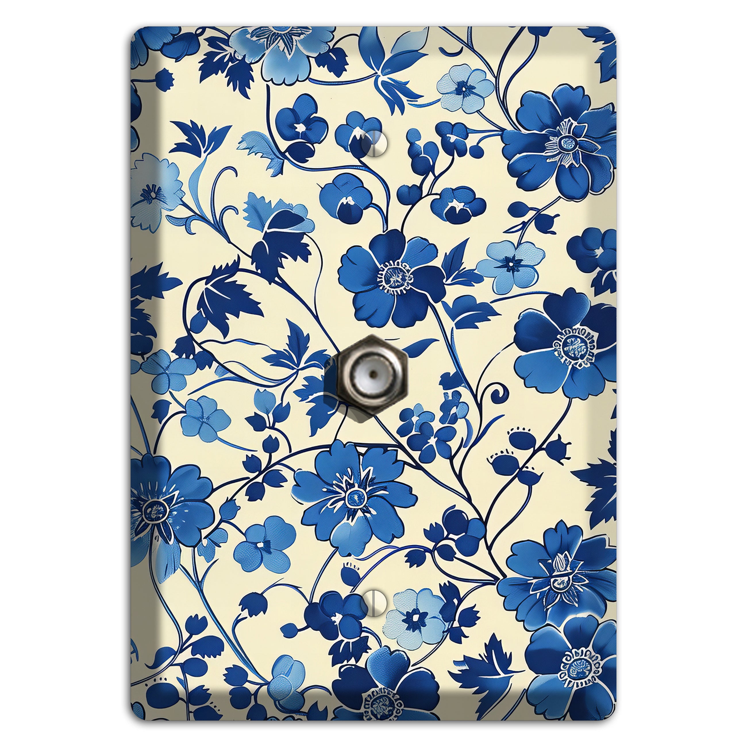 Porcelain Garden Riot Cable Wallplate