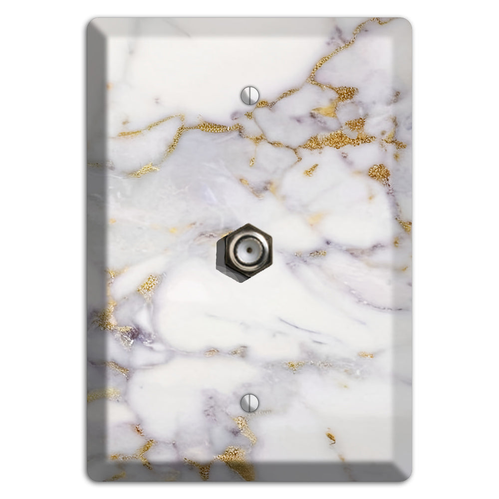 Metallic Bronze Marble Cable Wallplate
