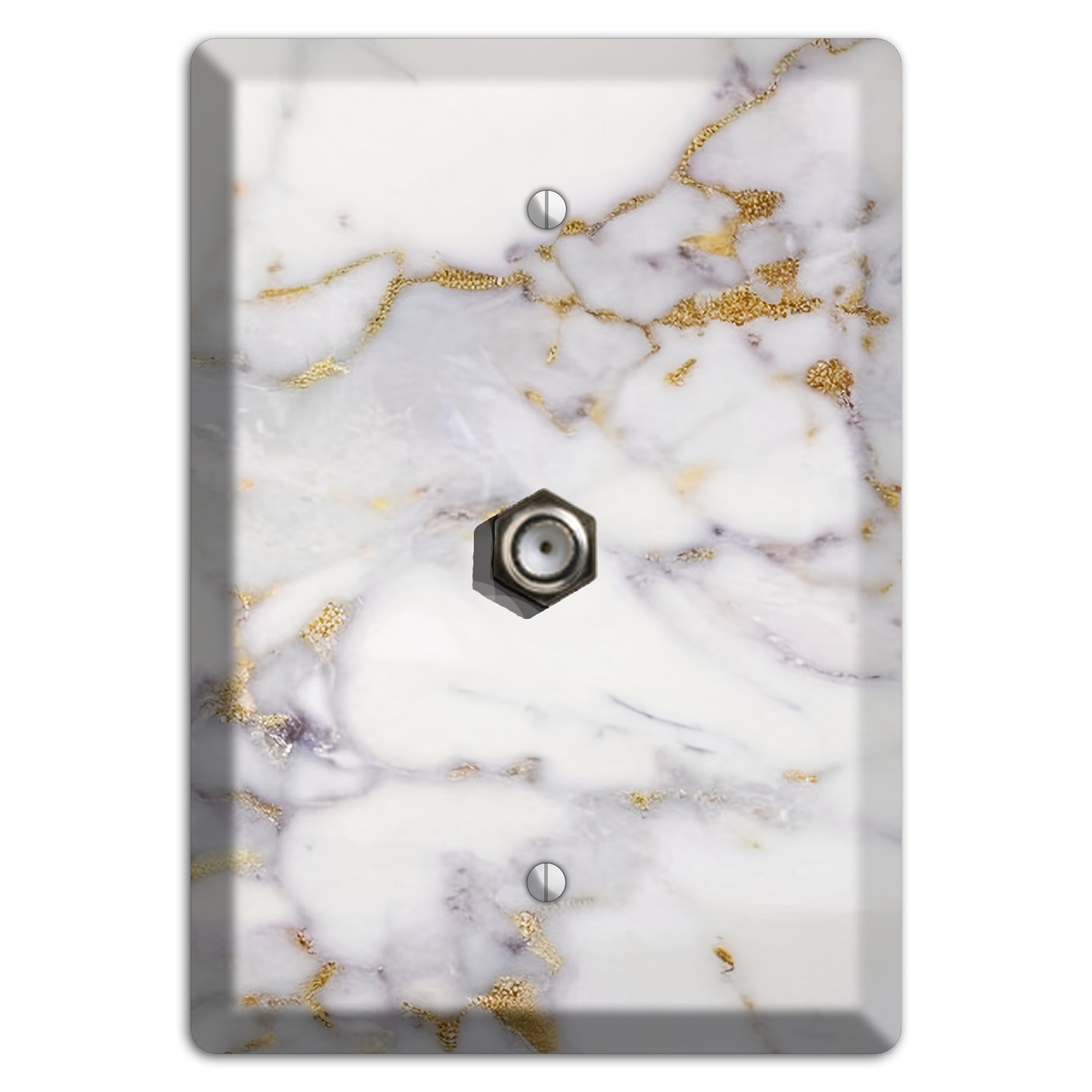 Metallic Bronze Marble Cable Wallplate