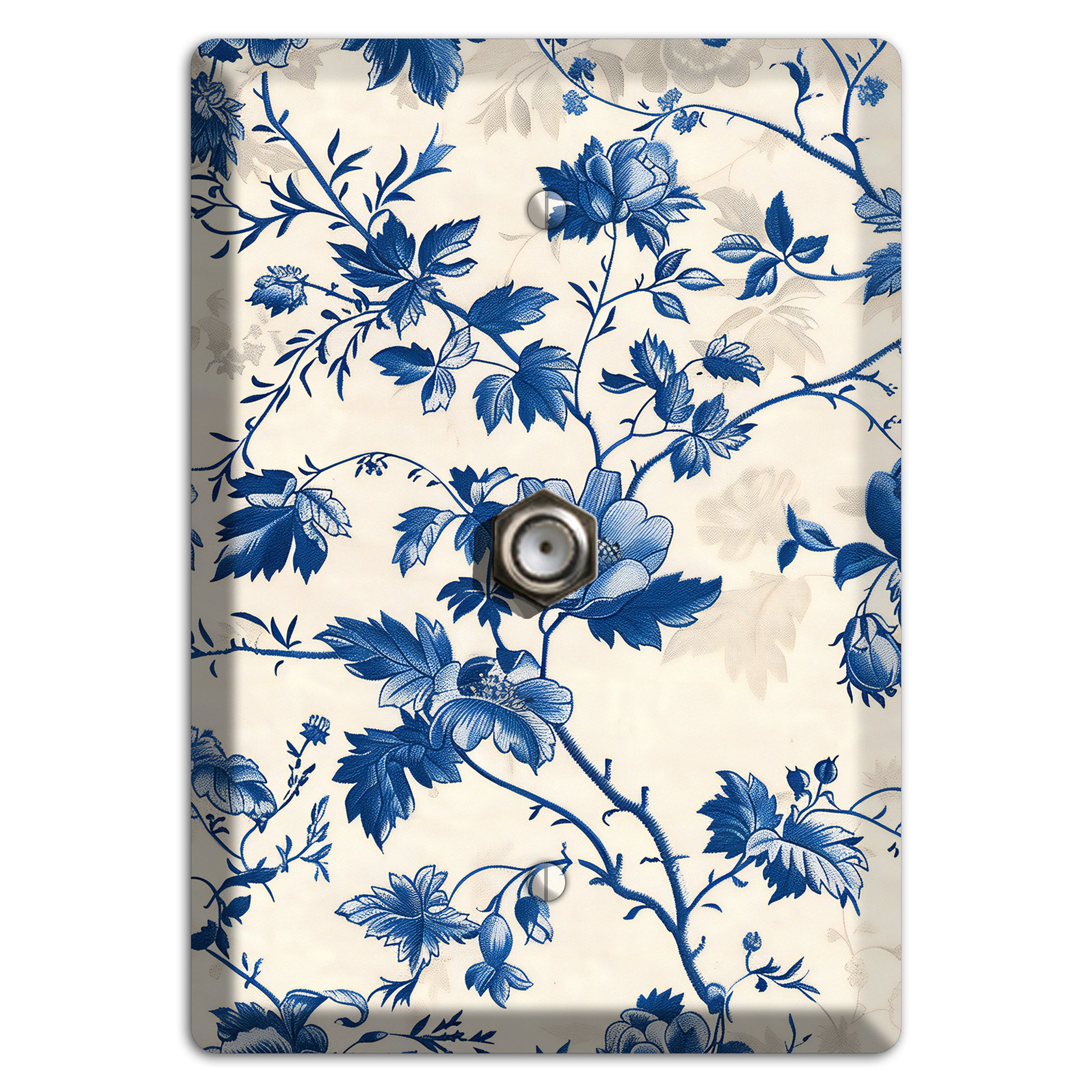 Porcelain Garden Riot Cable Wallplate