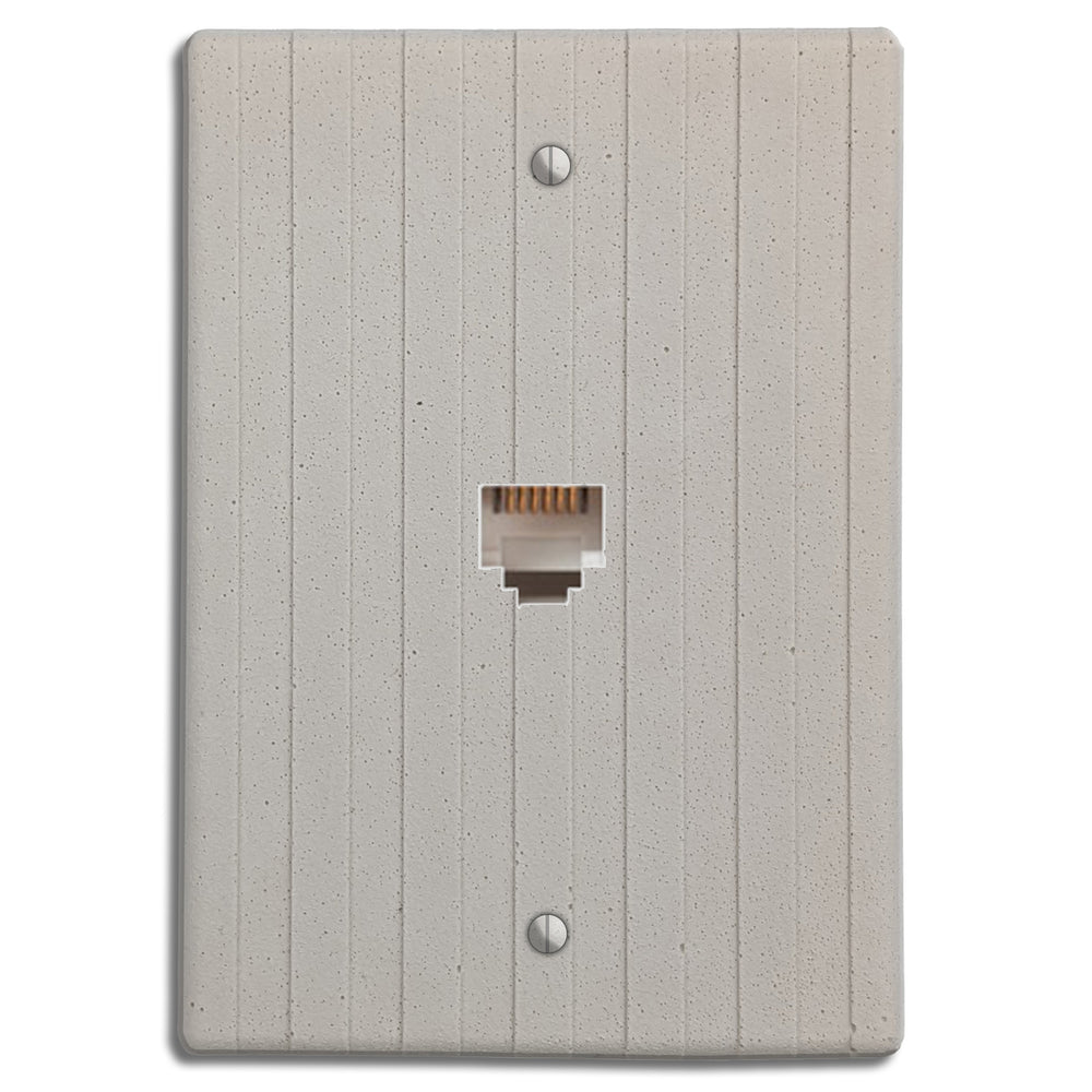 White Boho Stripes Phone Hardware with Plate