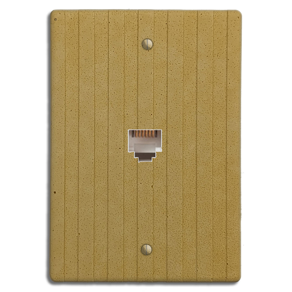 Saffron Yellow Boho Stripes Phone Hardware with Plate