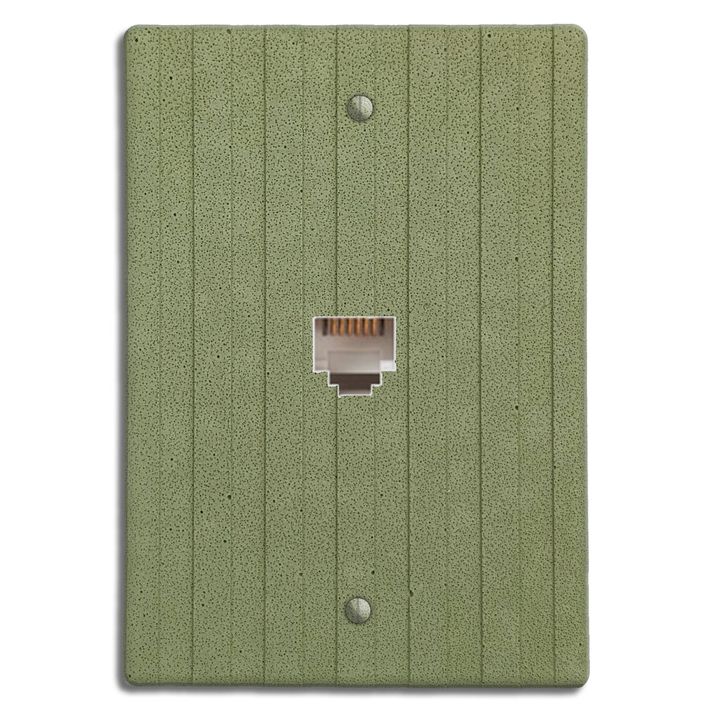 Sage Green Boho Stripes Phone Hardware with Plate