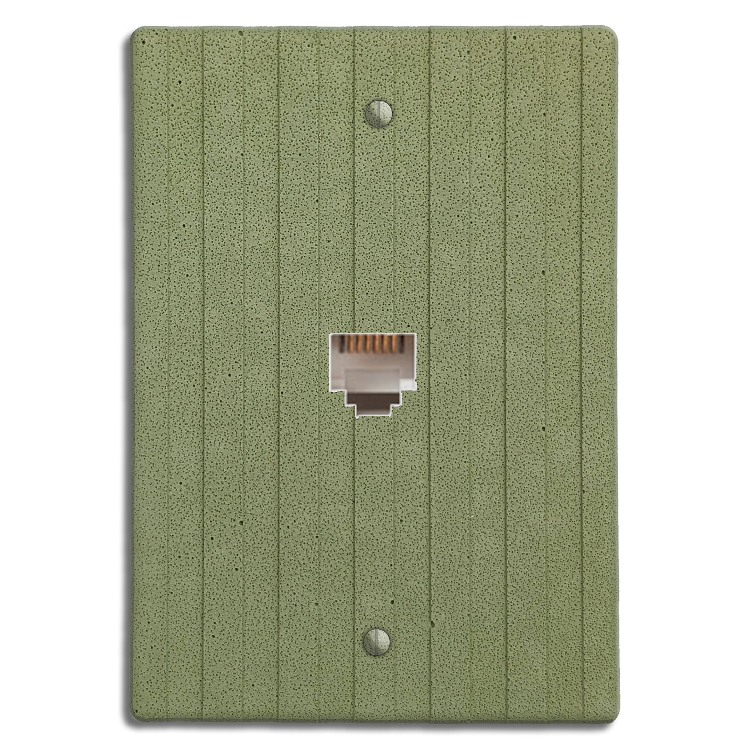 Sage Green Boho Stripes Phone Hardware with Plate