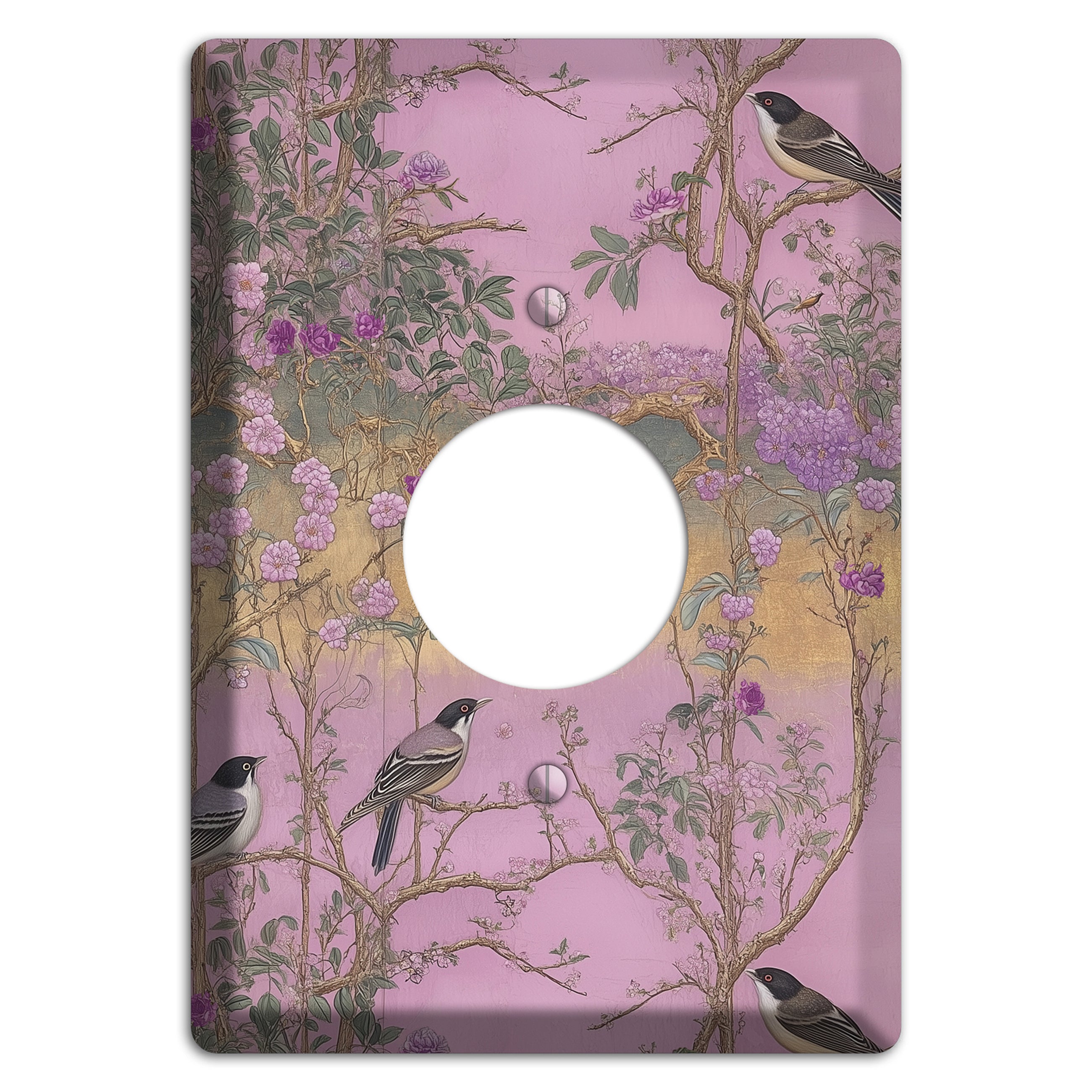 Songbird Twilight Garden Single Receptacle Wallplate