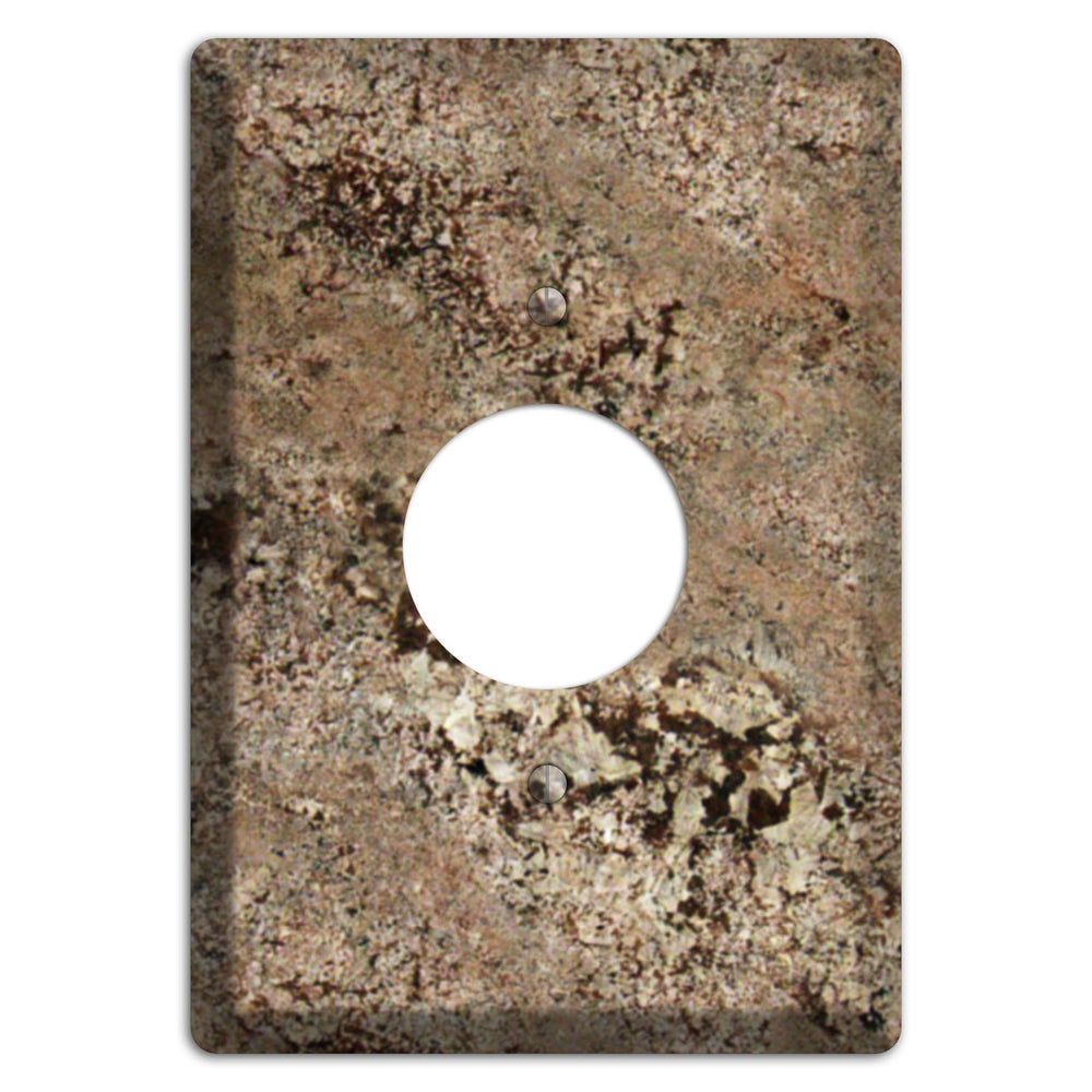 Crema Bordeaux Granite Single Receptacle Wallplate