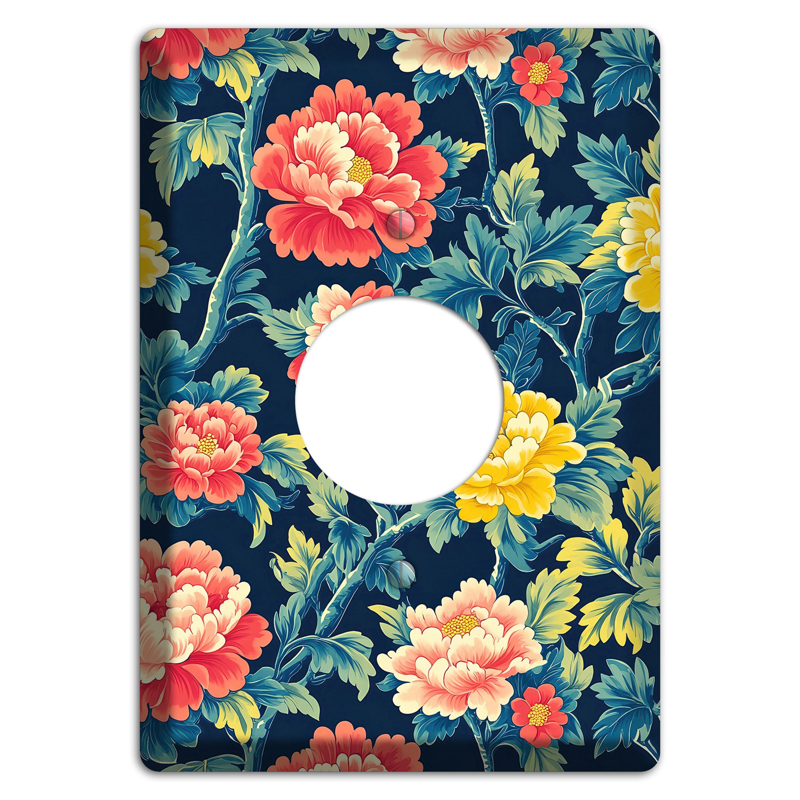 Peony & Bough Single Receptacle Wallplate