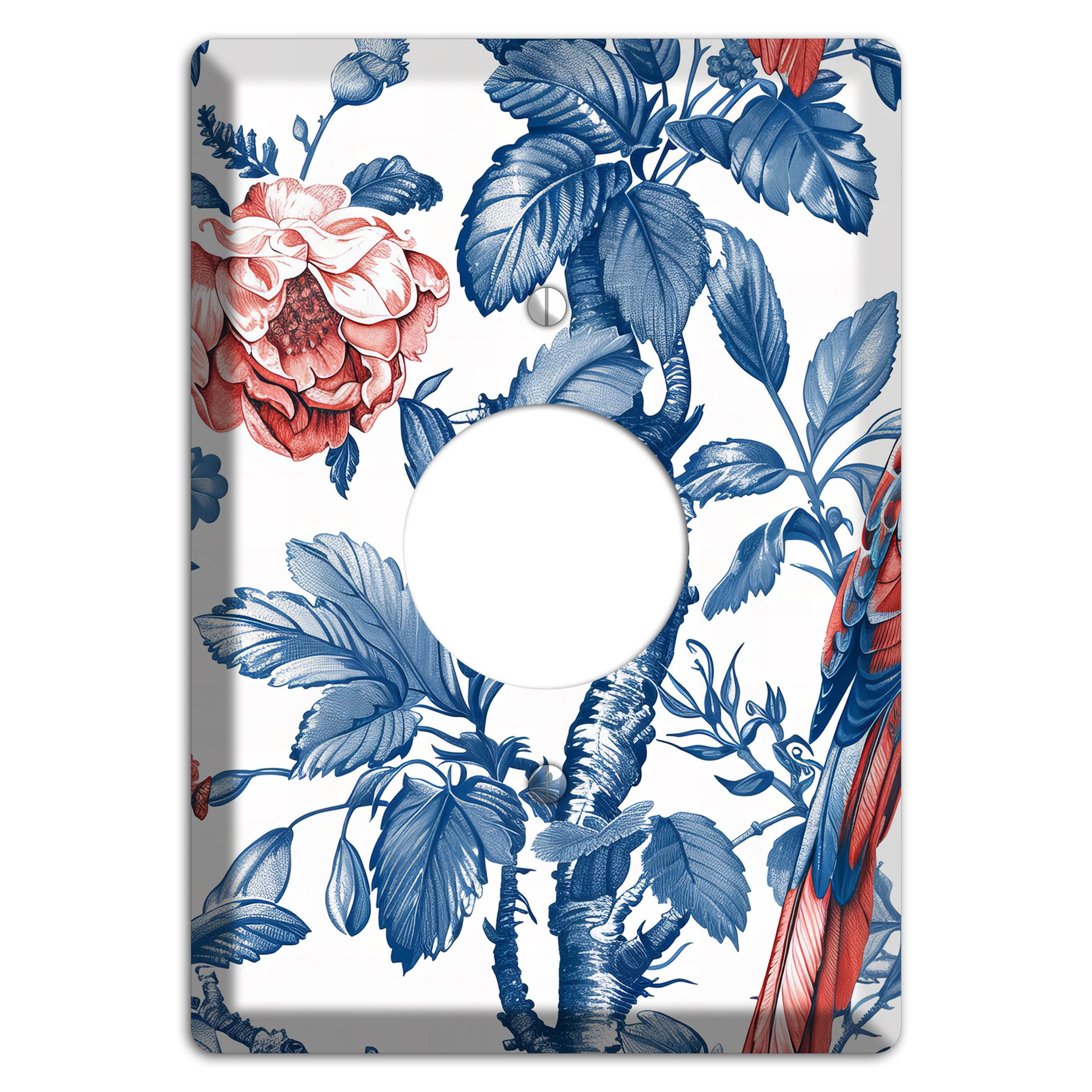 Scarlet in Bloom Single Receptacle Wallplate