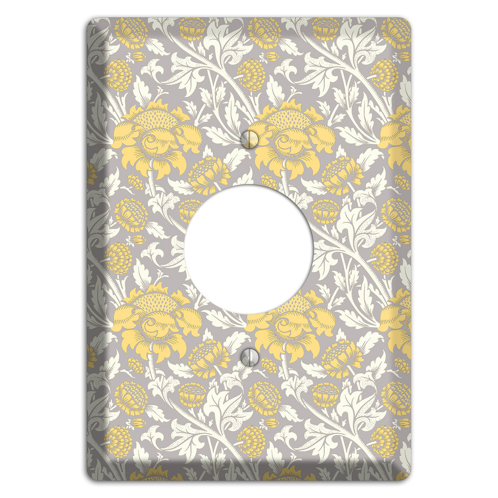 Golden Peony Lace Single Receptacle Wallplate