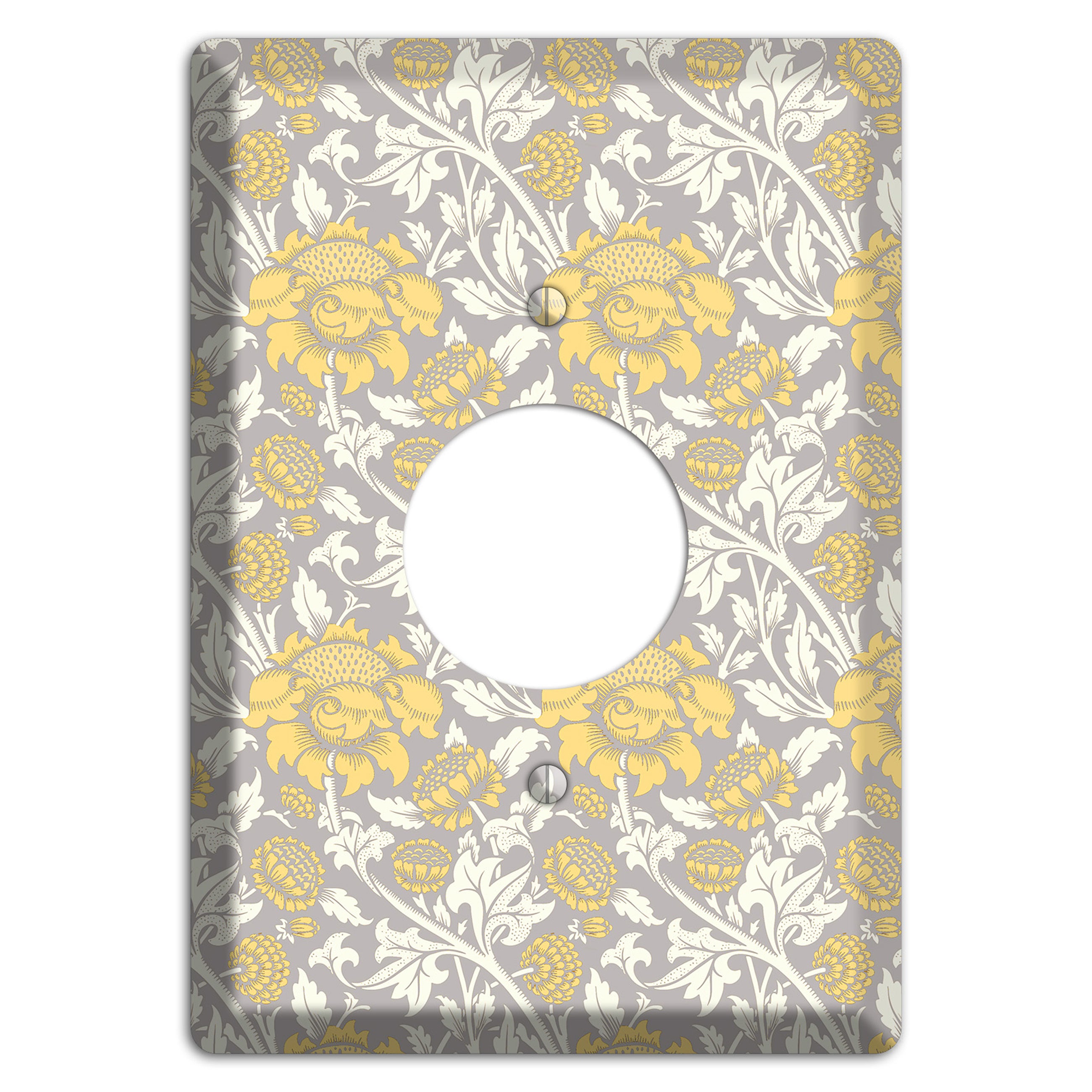 Golden Peony Lace Single Receptacle Wallplate