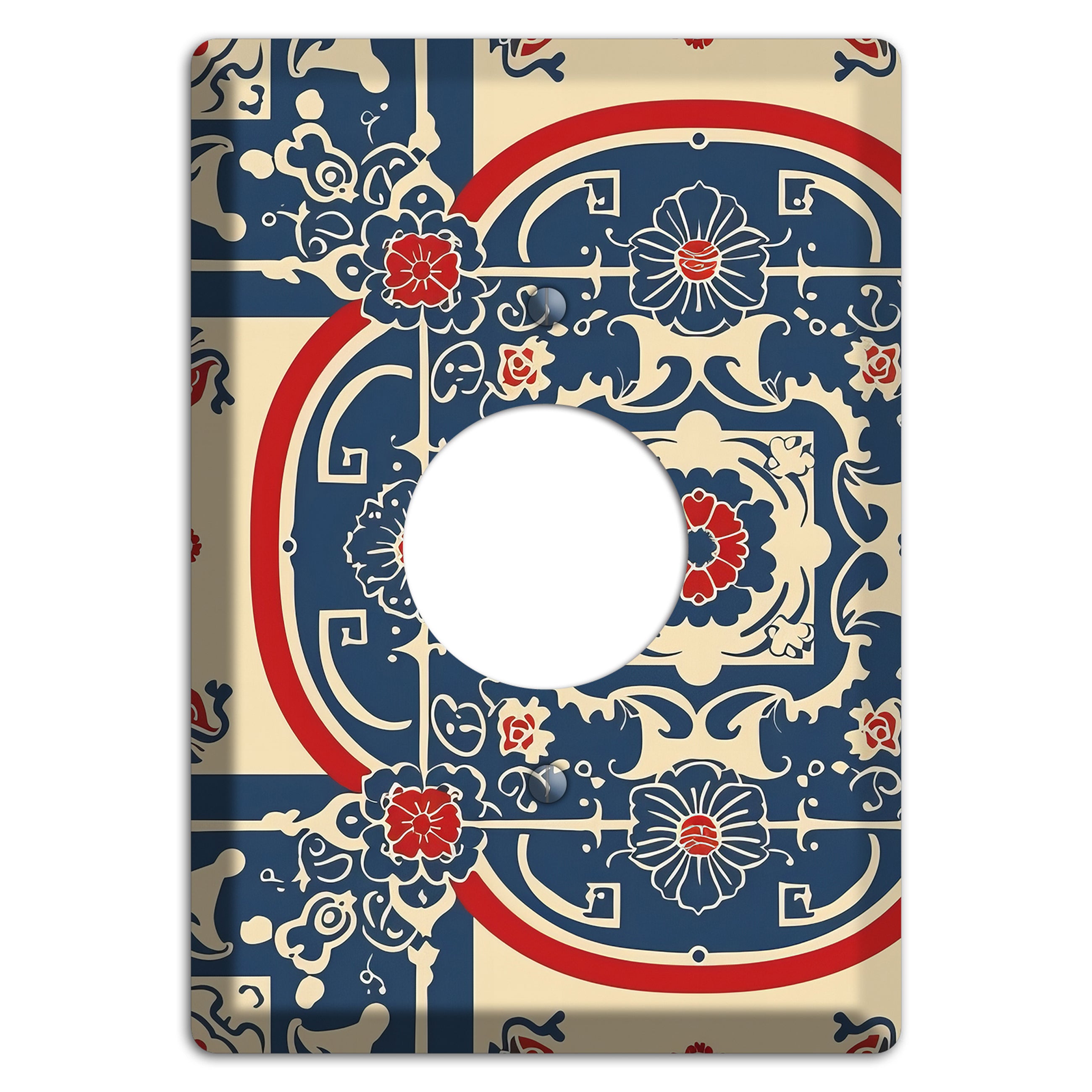 Imperial Medallion Court Single Receptacle Wallplate
