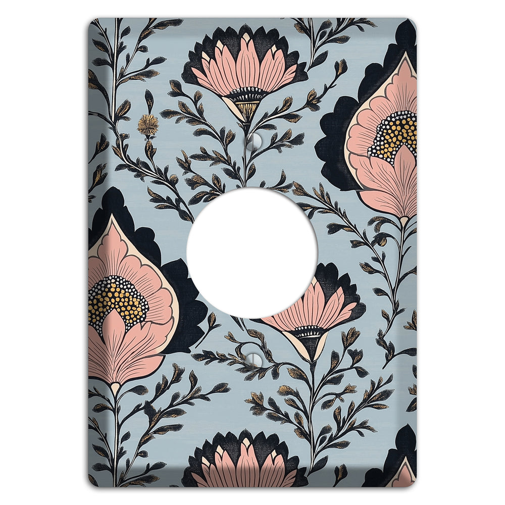 Lotus & Damask Dusk Single Receptacle Wallplate