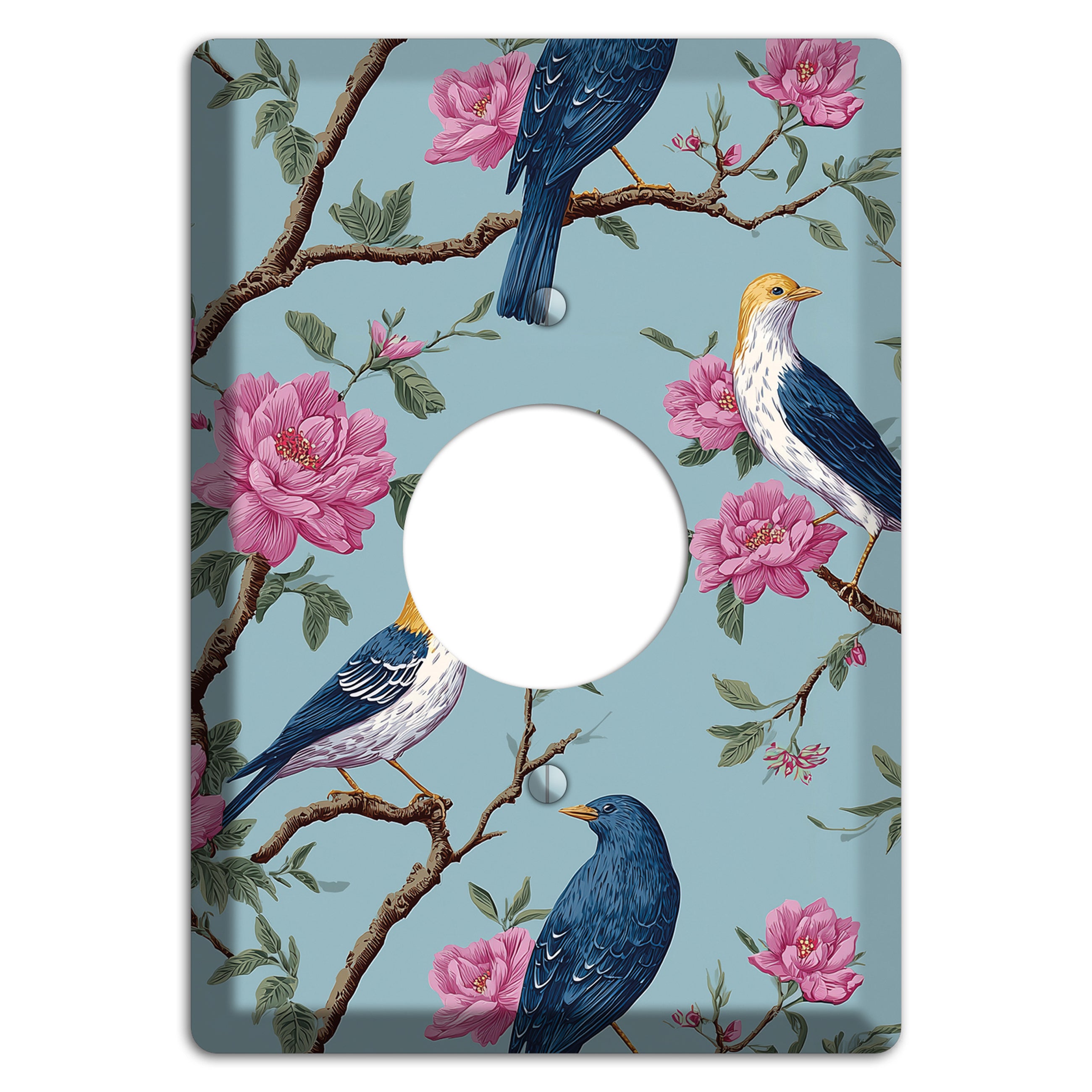 Blossom & Wing Single Receptacle Wallplate