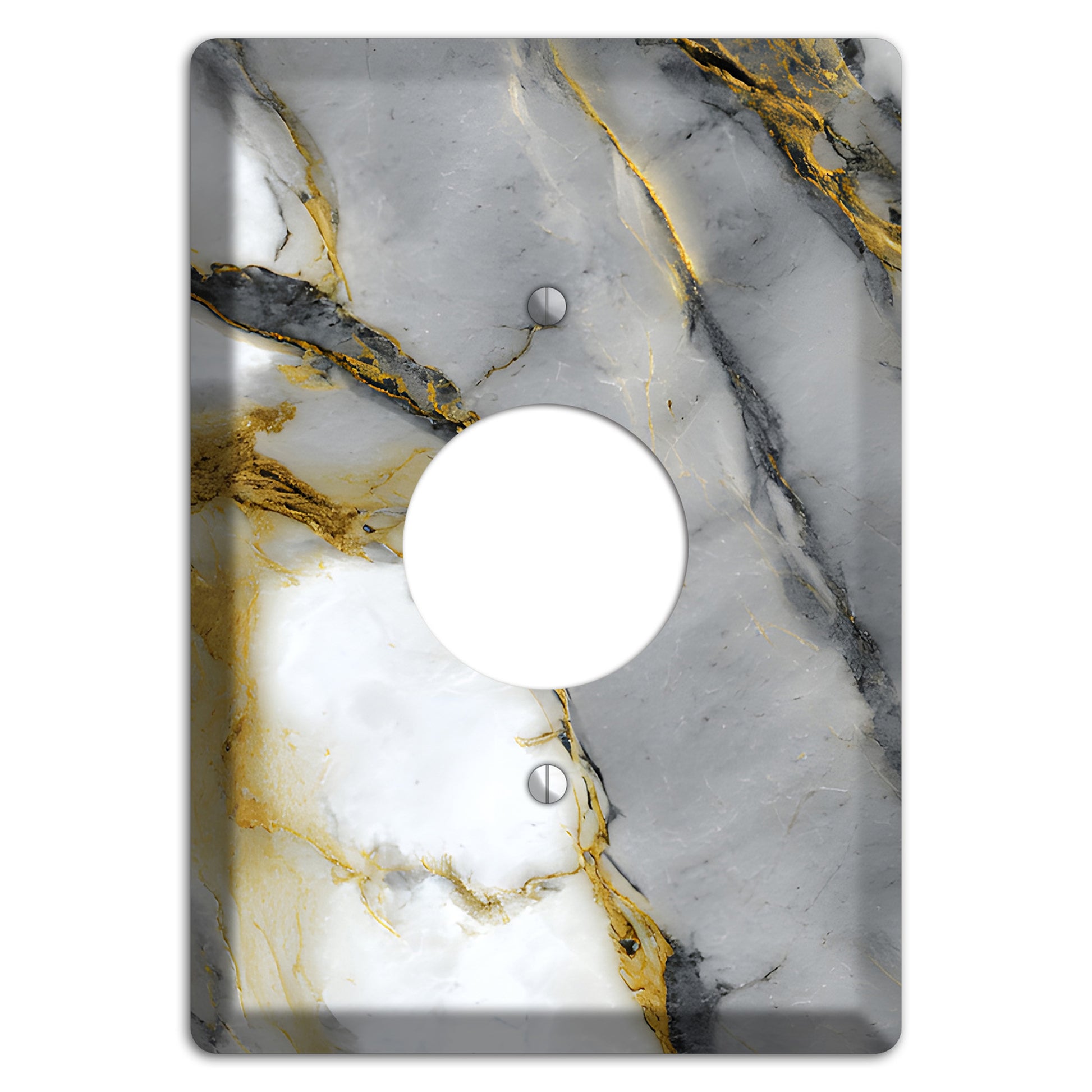 Finlandia Marble Single Receptacle Wallplate