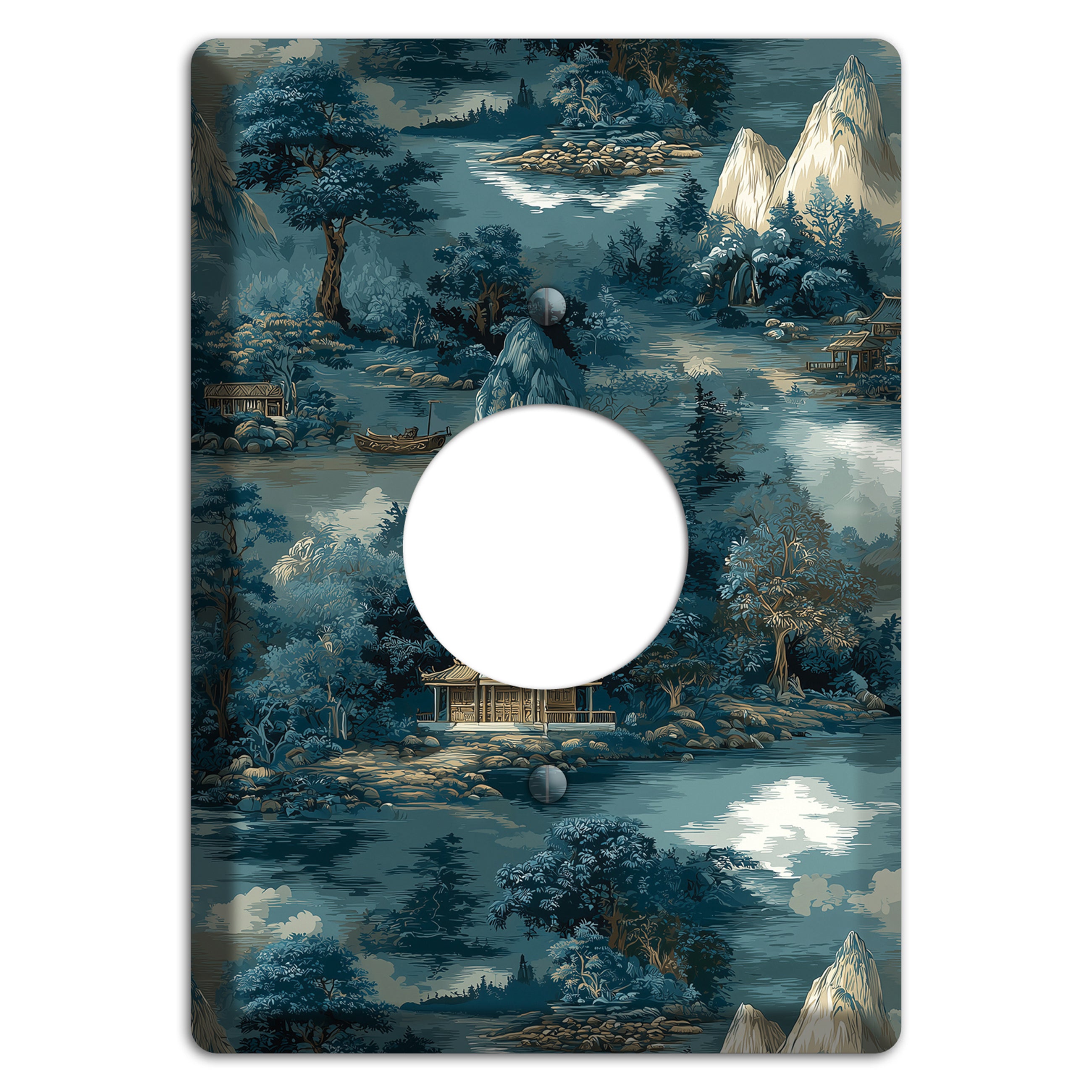 River Mist Refuge Single Receptacle Wallplate