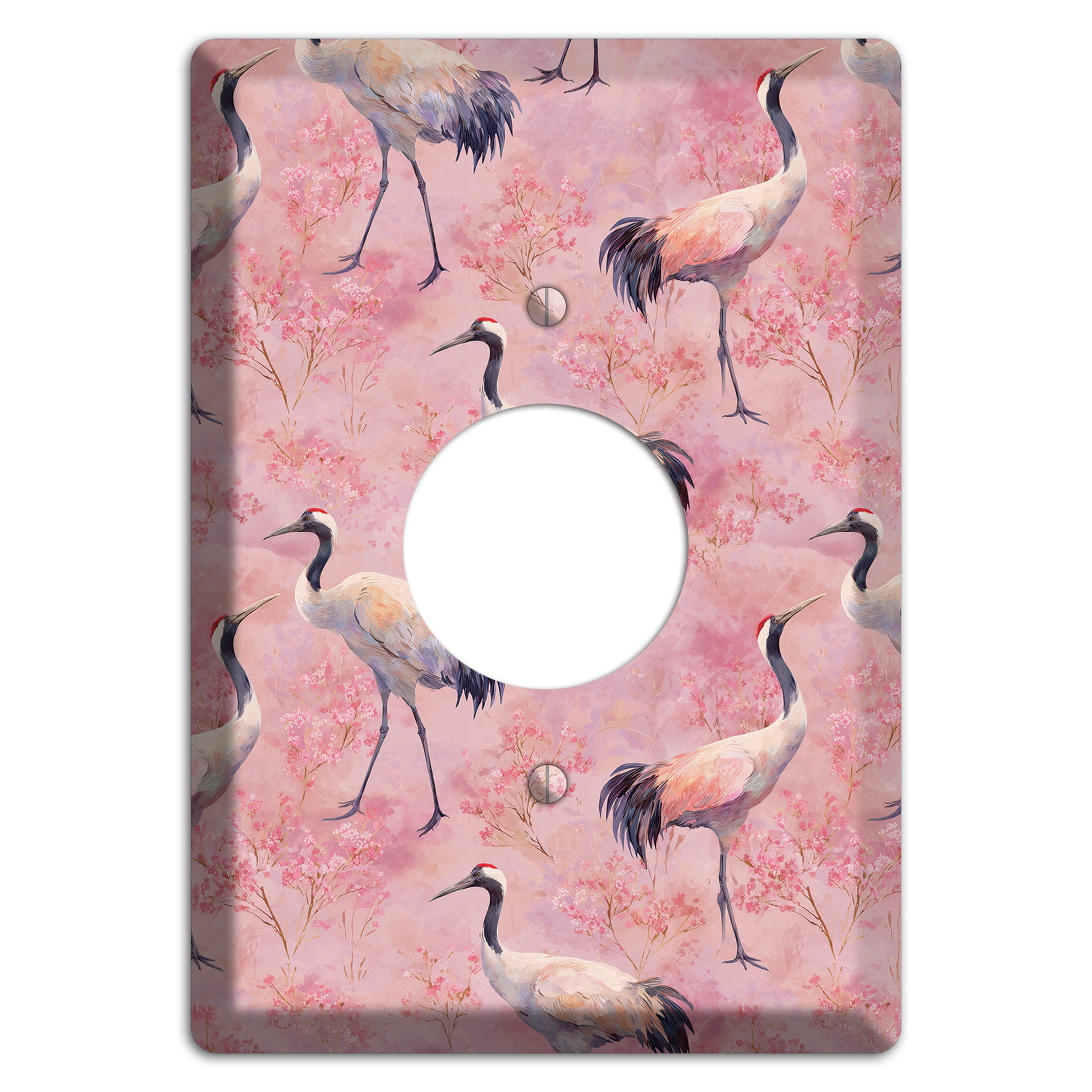 Blush Crane Reverie Single Receptacle Wallplate