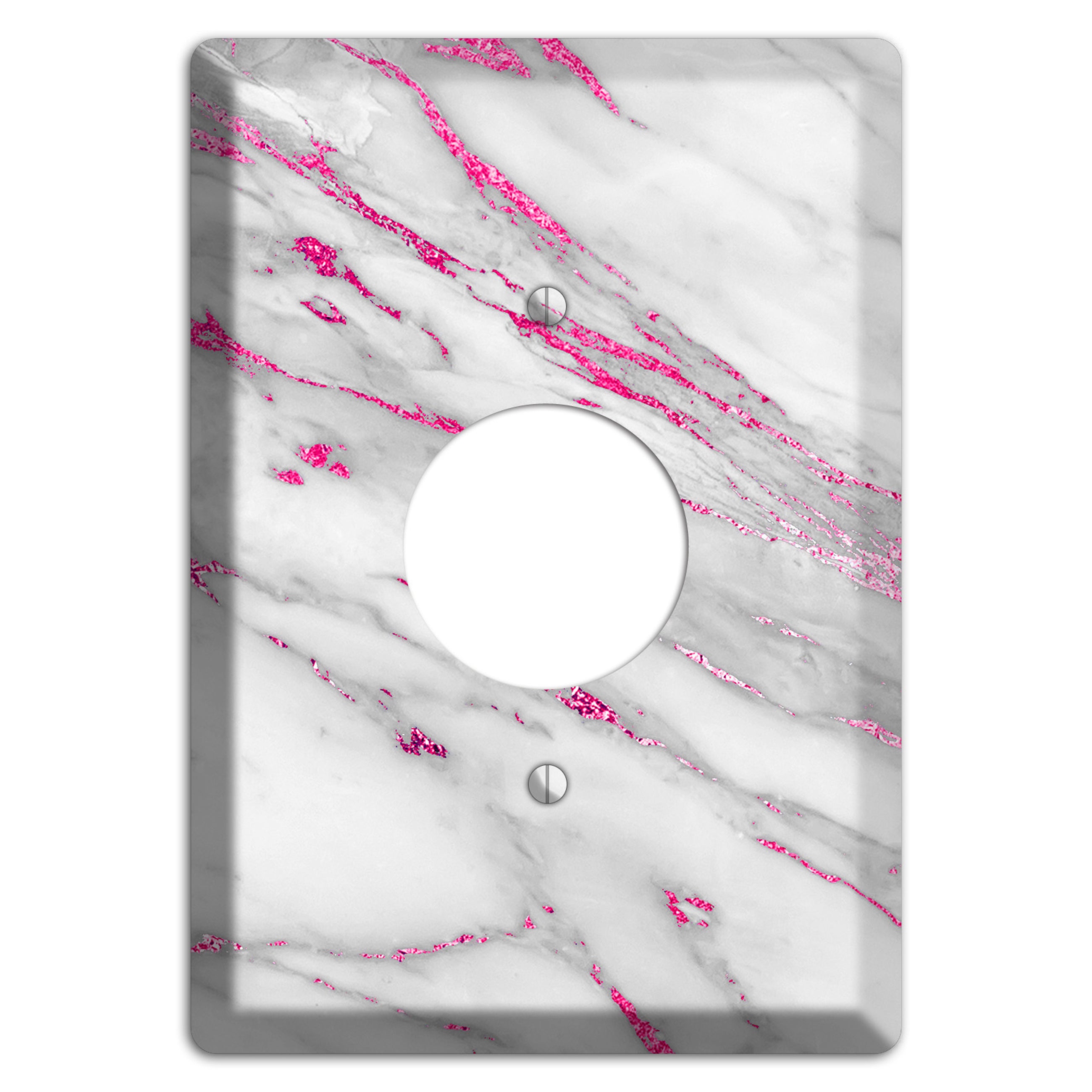 Can Can Marble Single Receptacle Wallplate