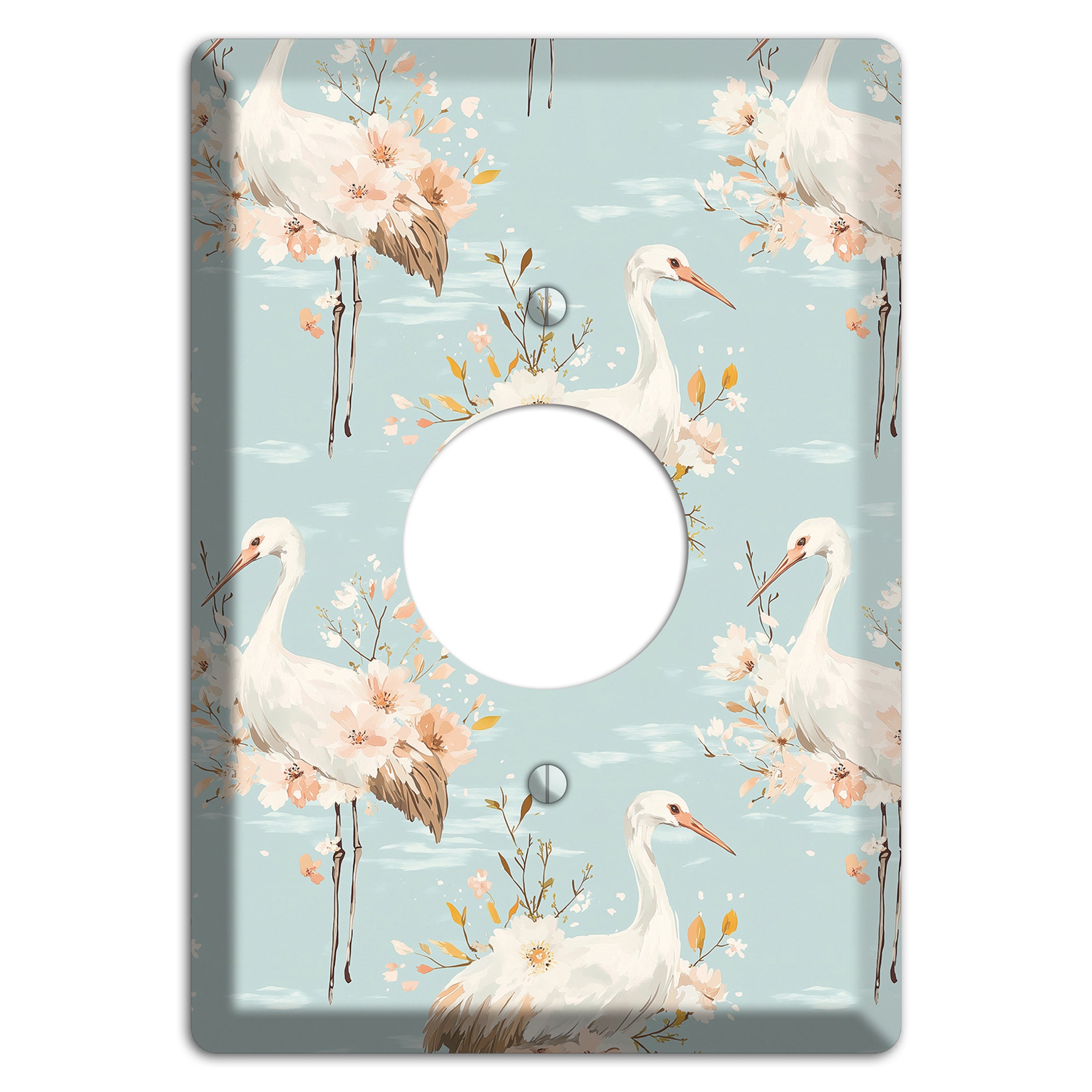 Celadon Crane Reverie Single Receptacle Wallplate