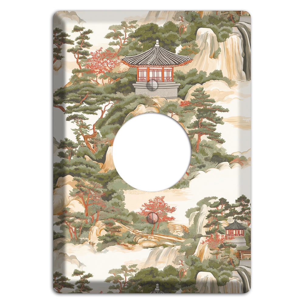 Mountain Pavilion Mist Single Receptacle Wallplate
