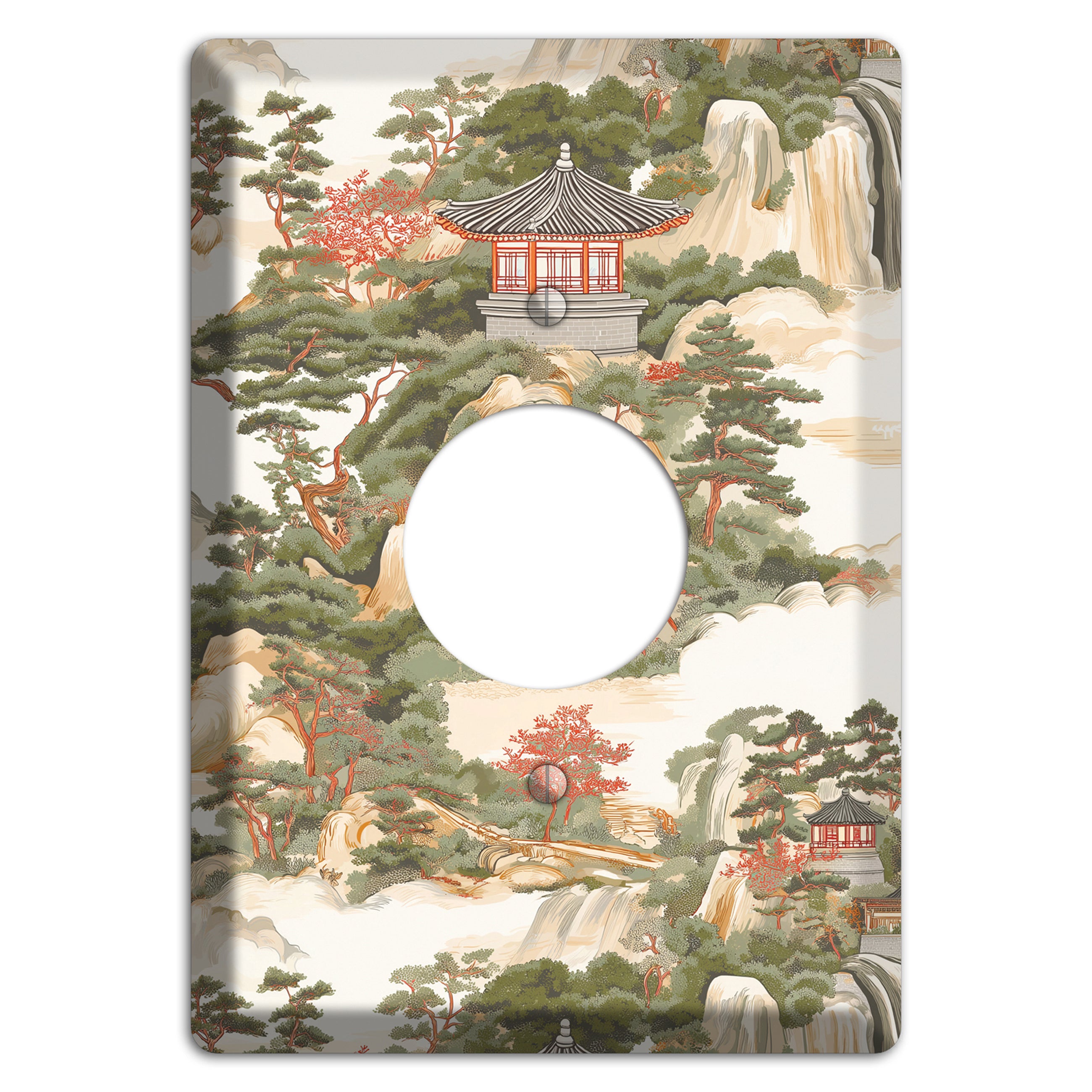 Mountain Pavilion Mist Single Receptacle Wallplate